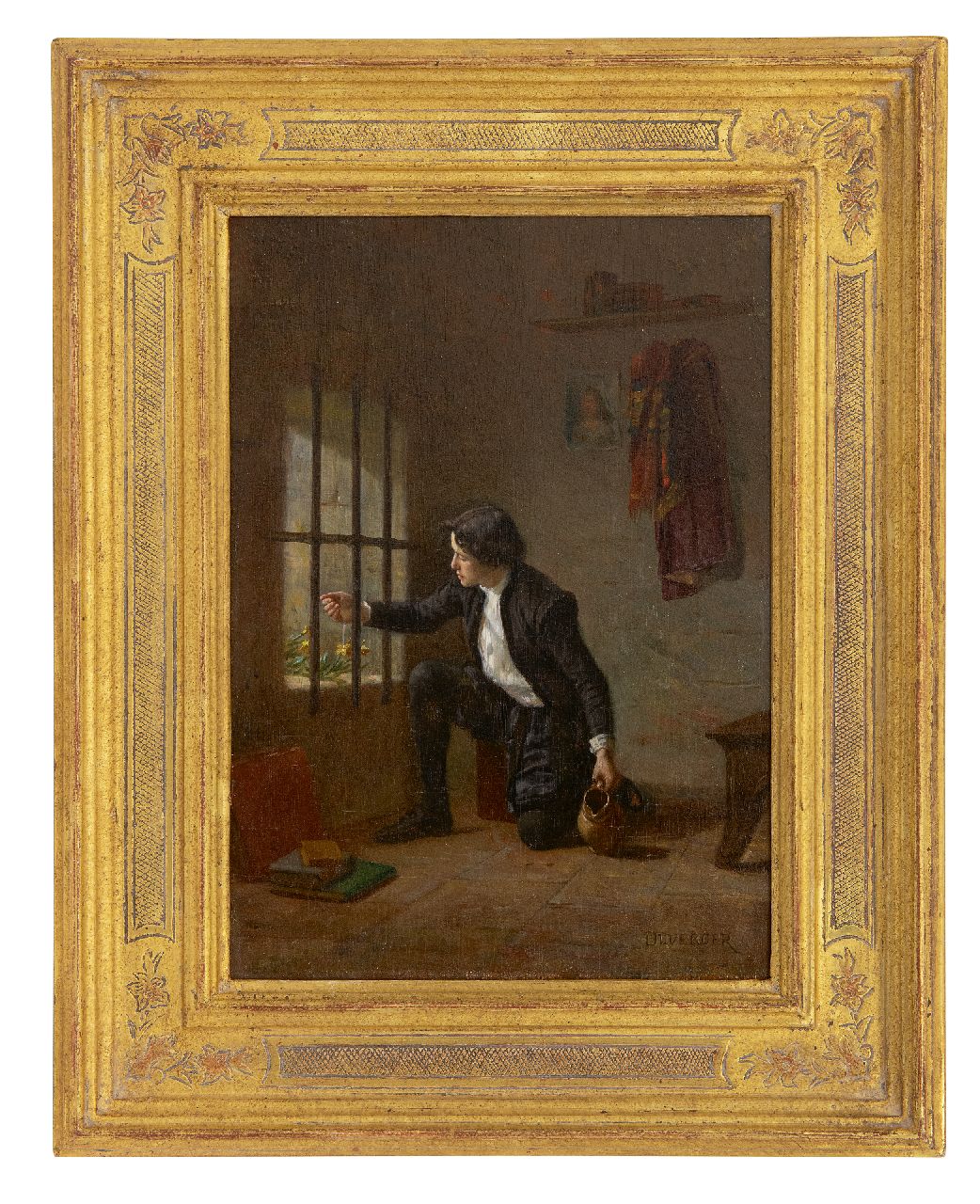 Duverger T.E.  | Théophile Emmanuel Duverger, Klein geluk, olieverf op paneel 23,5 x 16,2 cm, gesigneerd rechtsonder