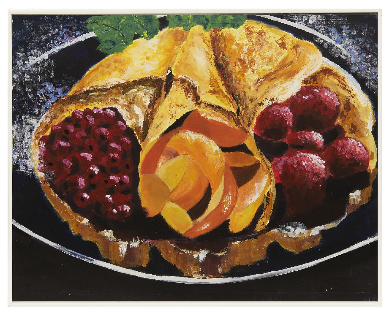 Onbekend, 20e eeuw   | Onbekend, 20e eeuw | Aquarellen en tekeningen te koop aangeboden | Crêpes met fruit, gouache op papier 54,8 x 71,0 cm