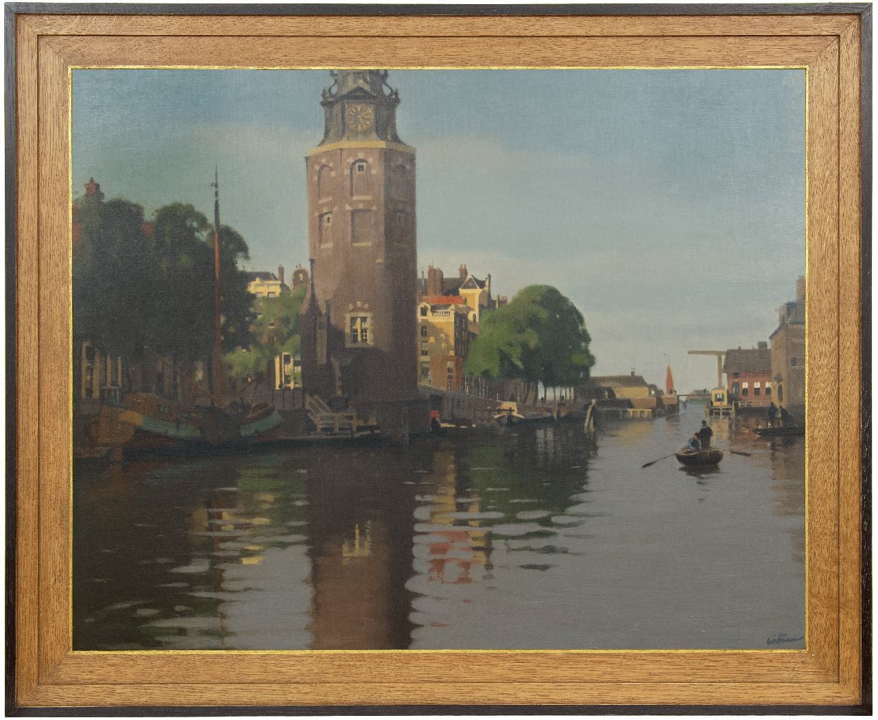 Witsen W.A.  | 'Willem' Arnold Witsen | Schilderijen te koop aangeboden | De Montelbaanstoren aan de Oude Schans bij zomer, olieverf op doek 79,7 x 100,6 cm, gesigneerd rechtsonder en te dateren ca. 1913