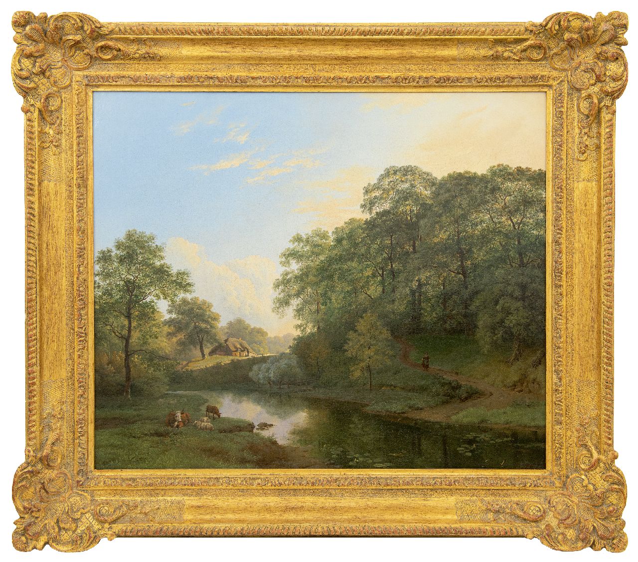 Bodeman W.  | Willem Bodeman, Gezicht op Beek met het Kastanjewoud, olieverf op doek 62,8 x 74,6 cm, gesigneerd rechtsonder hp koekkoek