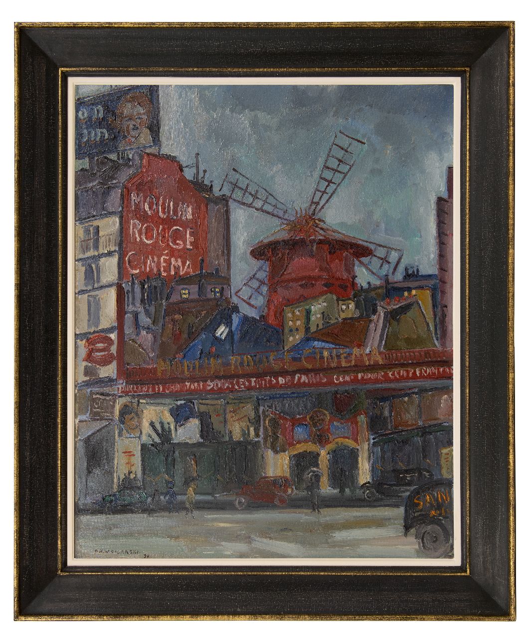 Filarski D.H.W.  | 'Dirk' Herman Willem Filarski | Schilderijen te koop aangeboden | Moulin Rouge, olieverf op doek 81,5 x 65,5 cm, gesigneerd linksonder en gedateerd '30