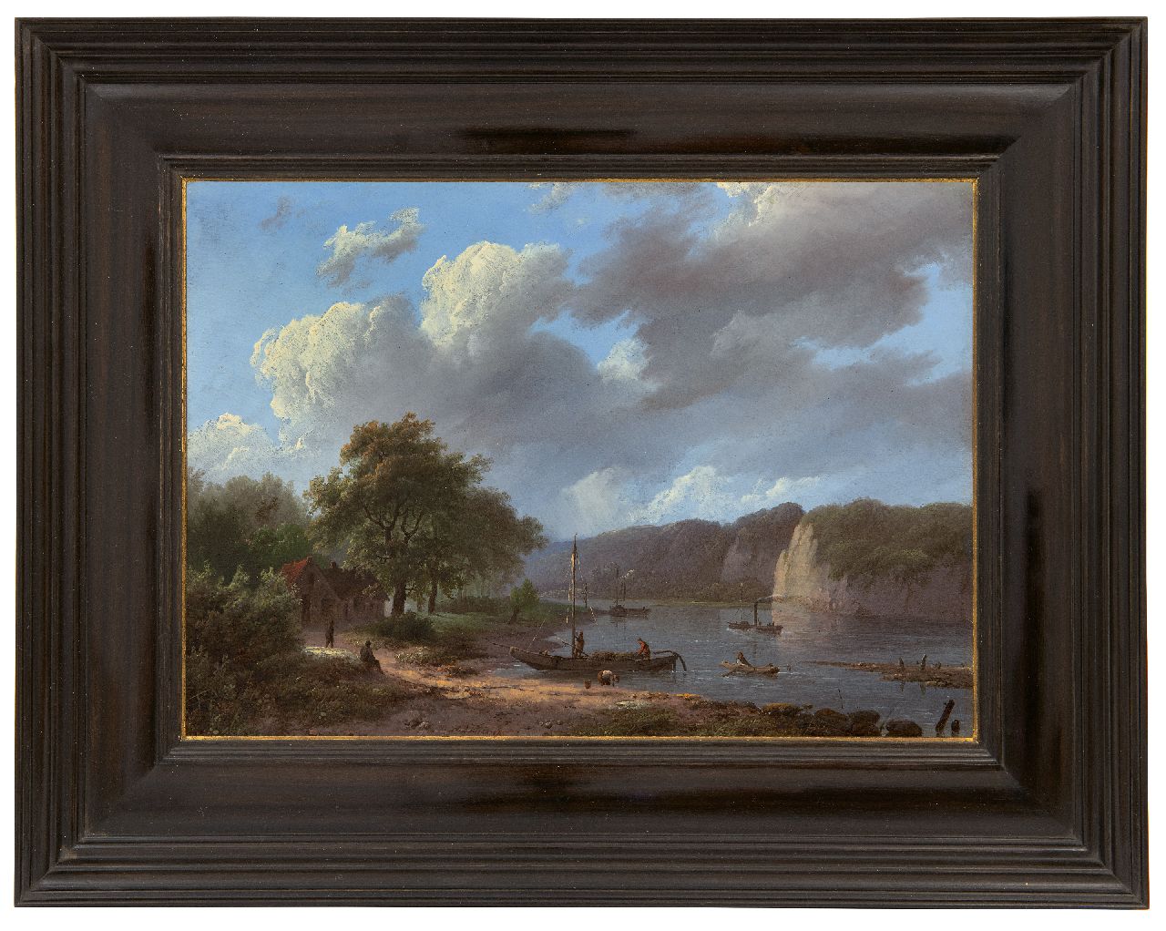 Koekkoek I M.A.  | Marinus Adrianus Koekkoek I | Schilderijen te koop aangeboden | Rijnlandschap, olieverf op paneel 22,1 x 31,1 cm, gesigneerd middenonder en gedateerd 1847