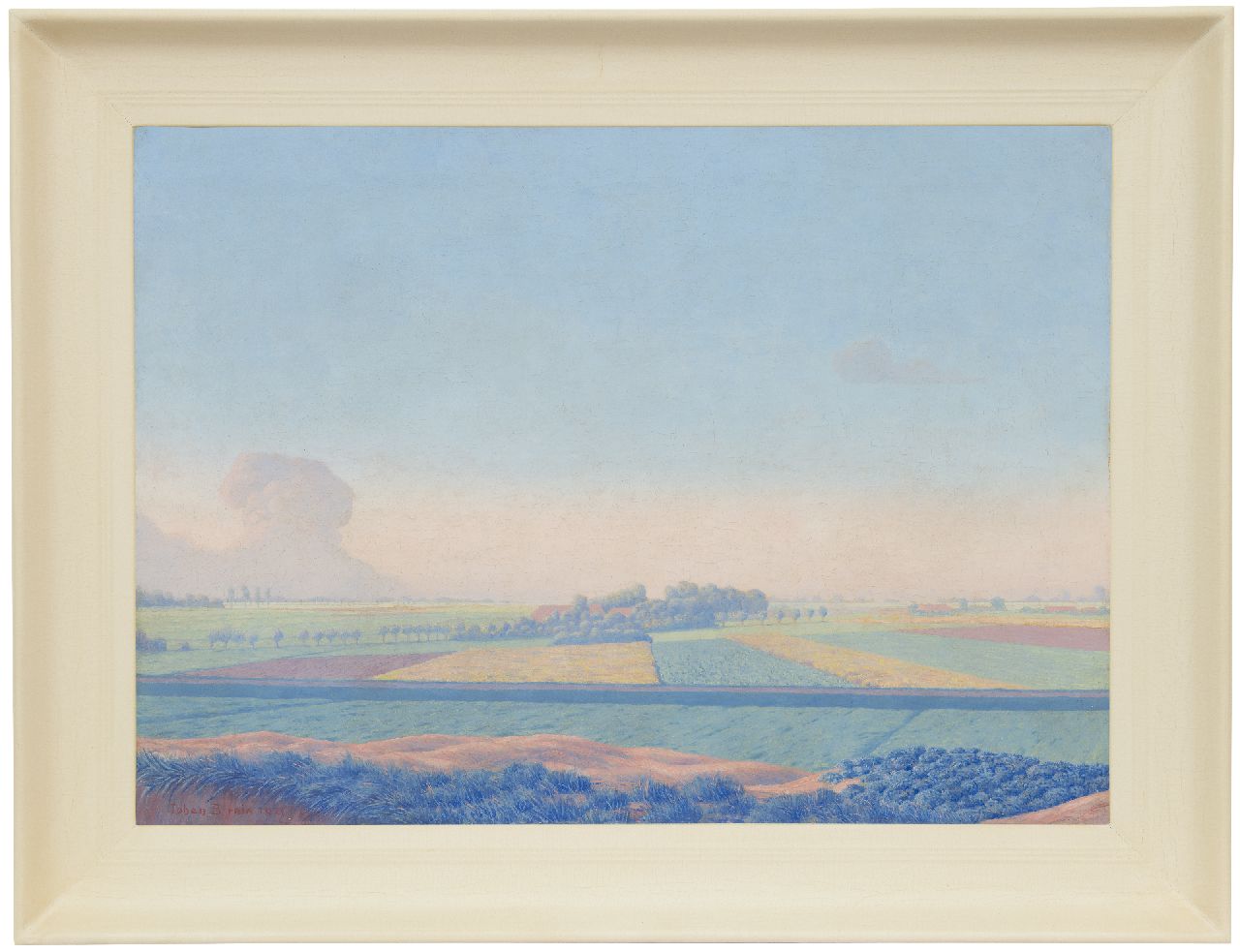 Birnie J.  | Johan Birnie | Schilderijen te koop aangeboden | Bollenvelden, olieverf op doek 50,5 x 70,5 cm, gesigneerd linksonder en gedateerd 1921