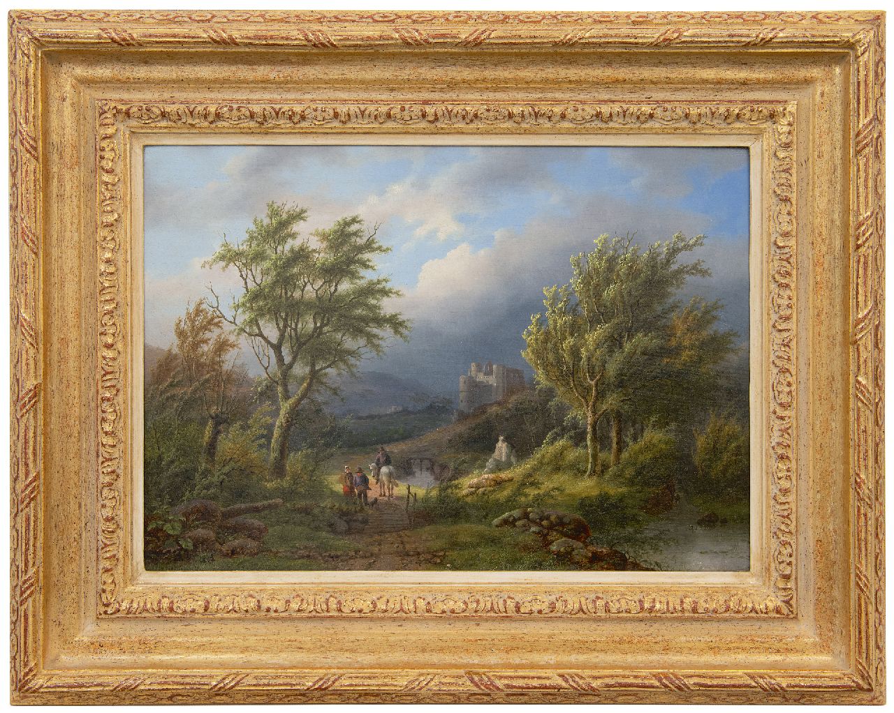 Daiwaille A.J.  | Alexander Joseph Daiwaille | Schilderijen te koop aangeboden | Opkomende storm, olieverf op paneel 34,0 x 47,7 cm, gesigneerd linksonder met initialen en gedateed 1848