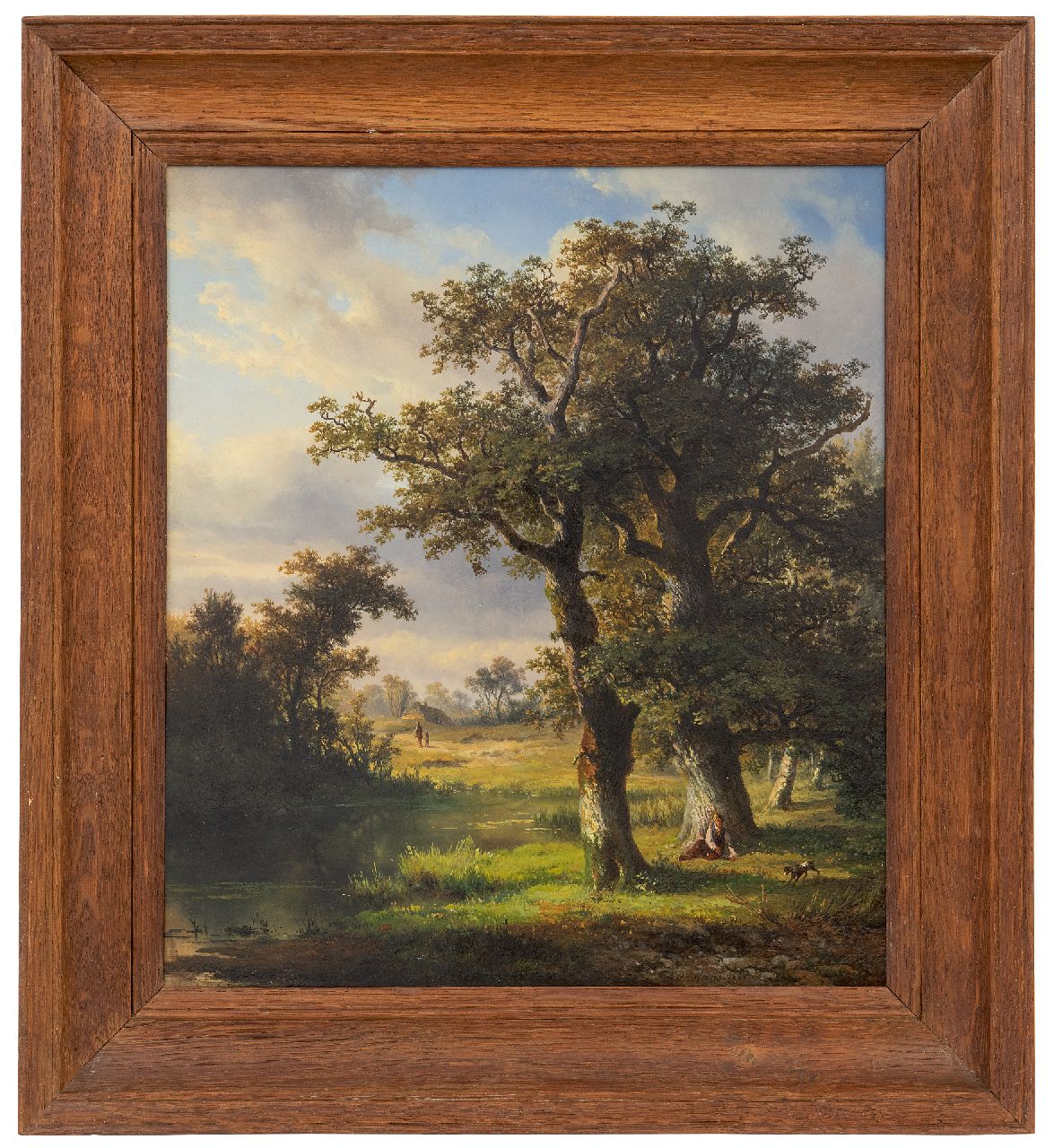 Ortmans F.A.  | François Auguste Ortmans | Schilderijen te koop aangeboden | Zomerlandschap, olieverf op paneel 36,2 x 31,6 cm, gesigneerd rechtsonder en gedateerd 1850