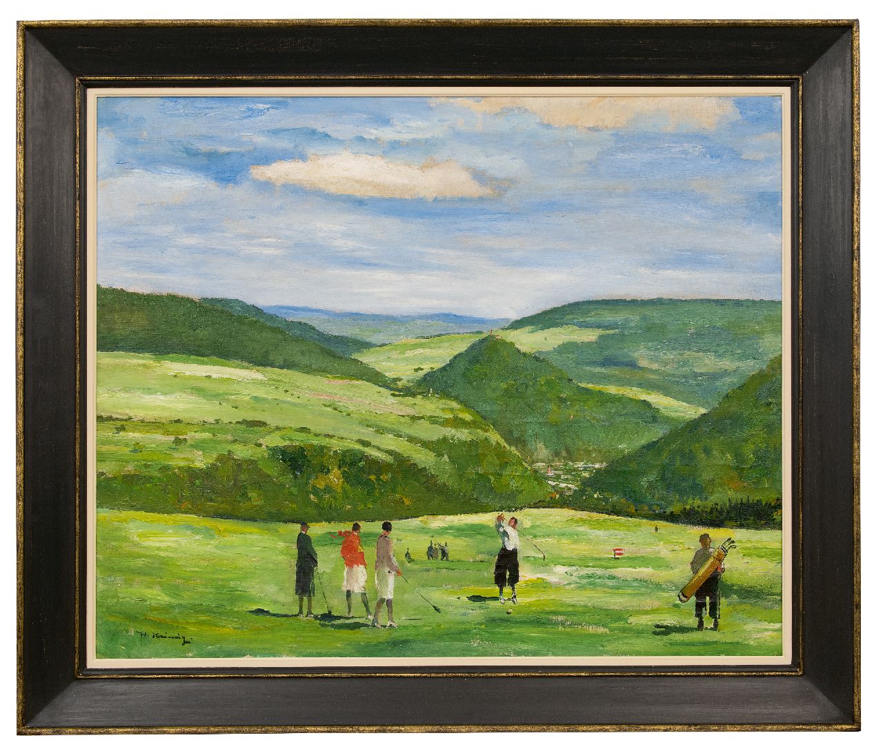 Heimig W.  | Walter Heimig, Golfspelers, olieverf op doek 77,0 x 91,7 cm, gesigneerd linksonder
