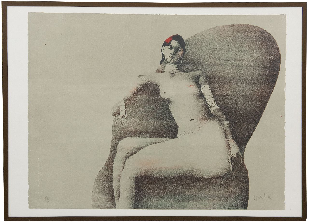 Wunderlich P. | Paul Wunderlich | Grafiek te koop aangeboden | Joanna Posing for Redfern, 1968, litho op papier 50,0 x 65,0 cm, gesigneerd rechtsonder (in potlood) Wunderlich P. | Paul Wunderlich | Grafiek te koop aangeboden | Joanna Posing for Redfern, 1968, litho op papier 50,0 x 65,0 cm, gesigneerd rechtsonder (in potlood)