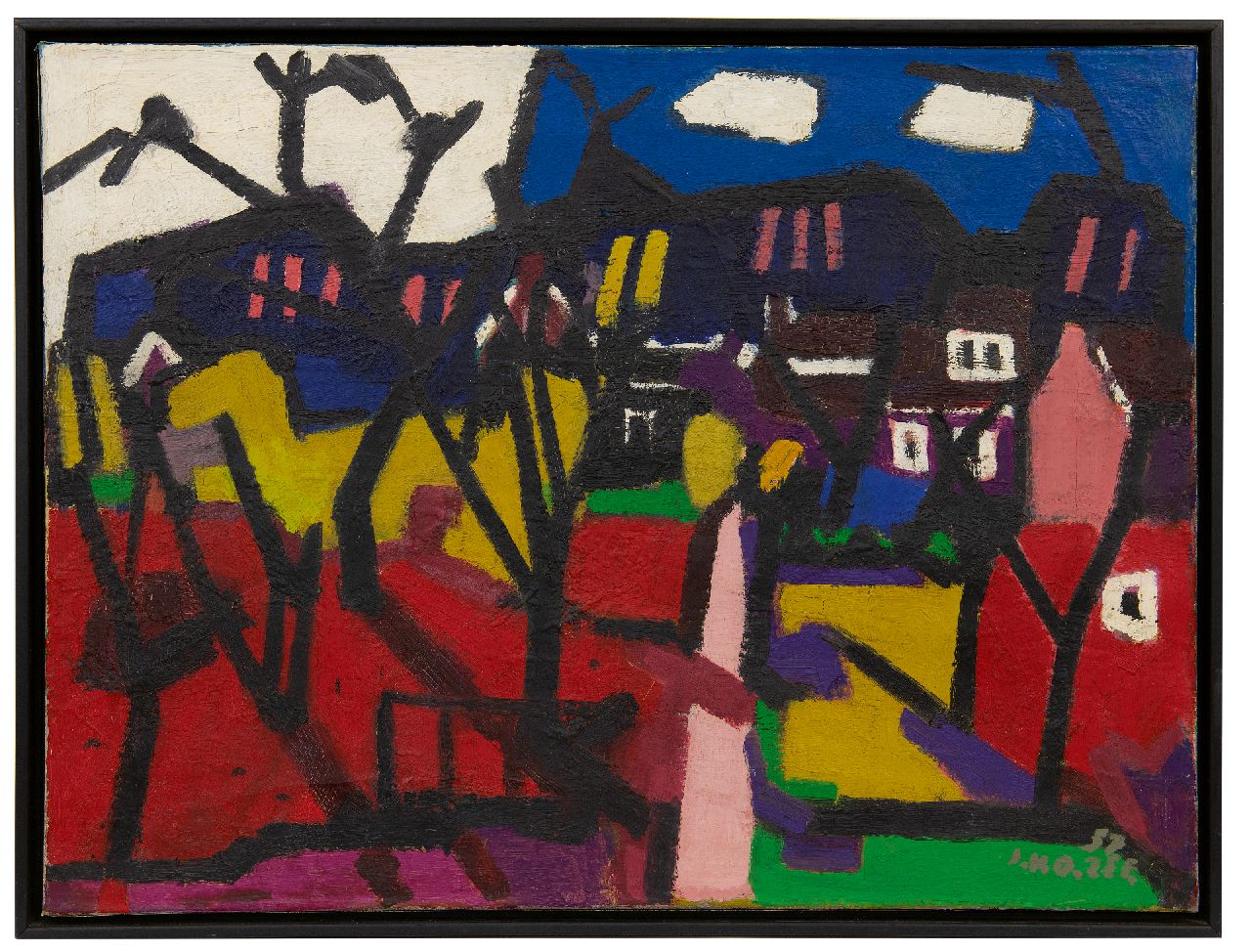 Zee J. van der | Jan van der Zee, Het Sterrebos, Groningen, olieverf op doek 60,0 x 80,0 cm, gesigneerd rechtsonder en gedateerd '57 Zee J. van der | Jan van der Zee, Het Sterrebos, Groningen, olieverf op doek 60,0 x 80,0 cm, gesigneerd rechtsonder en gedateerd '57