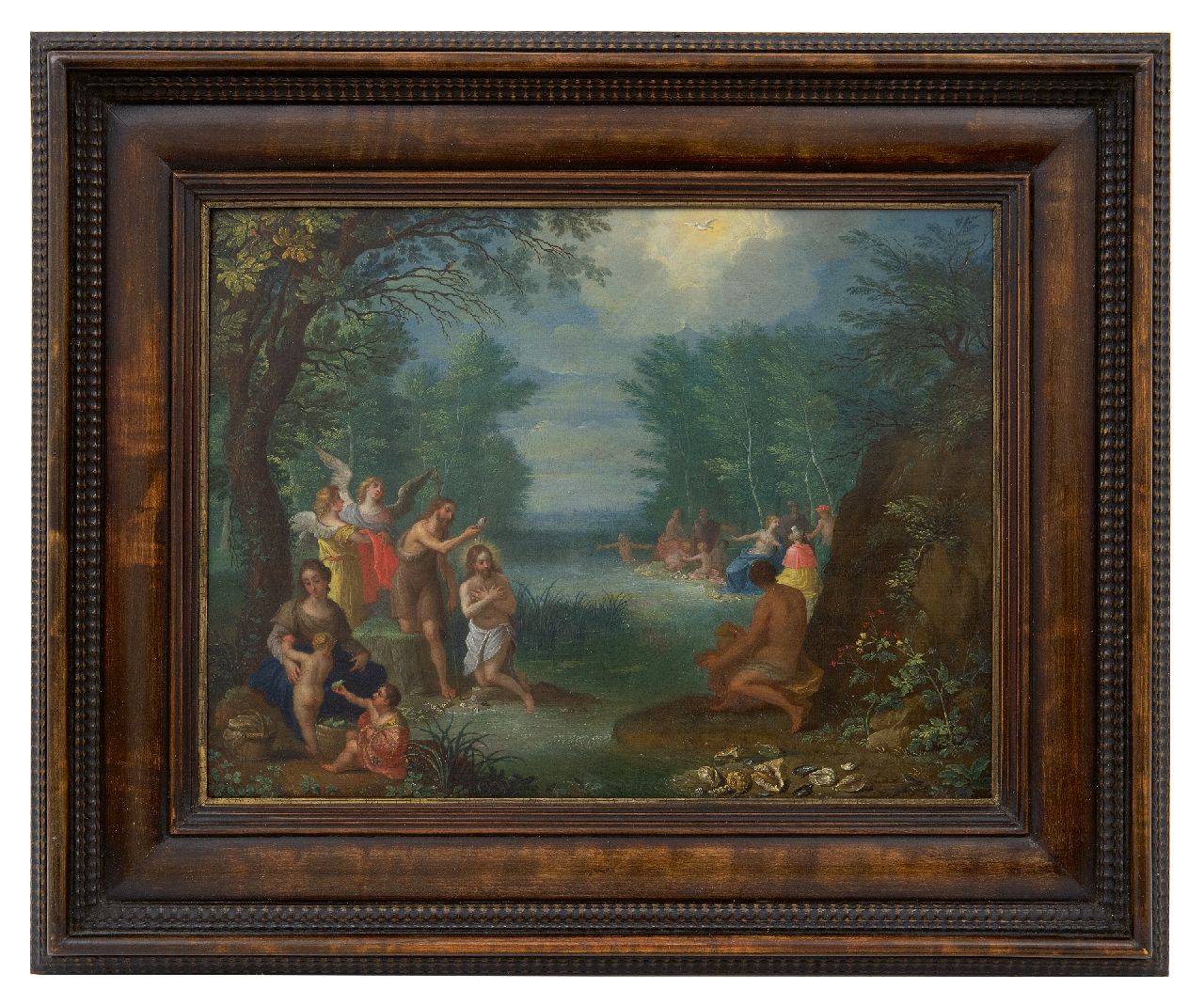 Beschey J.A.  | Jacob Andries Beschey | Schilderijen te koop aangeboden | De doop van Christus in de Jordaan, olieverf op paneel 24,3 x 31,9 cm