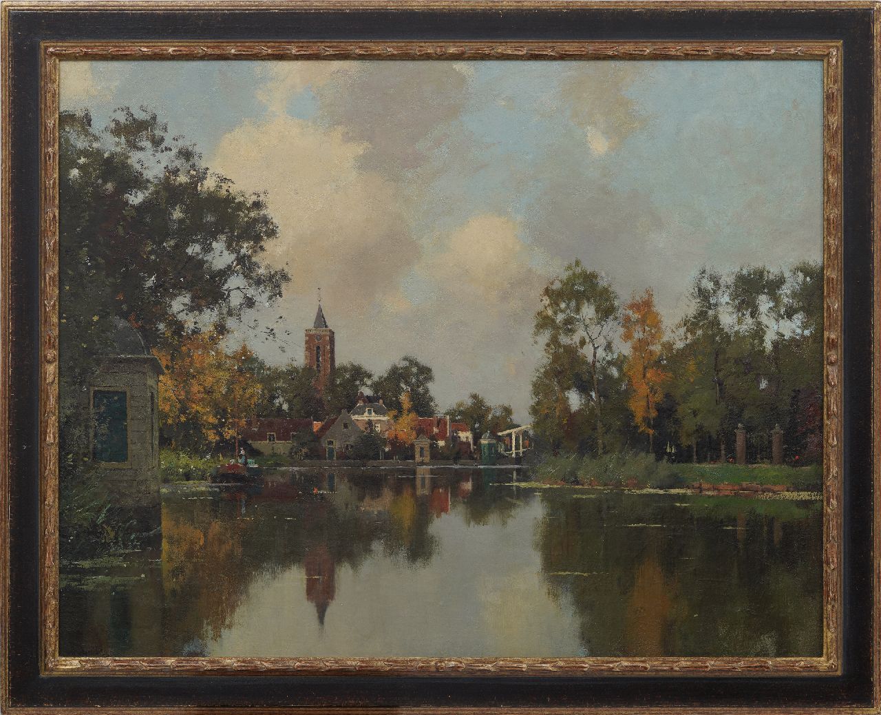 Ligtelijn E.J.  | Evert Jan Ligtelijn, Gezicht op Loenen aan de Vecht, olieverf op doek op paneel 70,5 x 90,3 cm, gesigneerd linksonder en gedateerd 1939