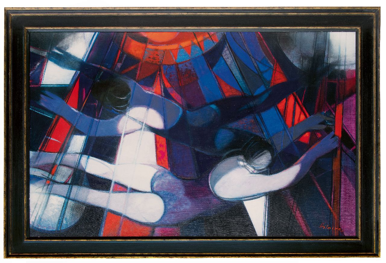 Hilaire C.  | Camille Hilaire | Schilderijen te koop aangeboden | Trapeze volant, olieverf op doek 191,0 x 248,0 cm, gesigneerd rechtsonder en te dateren ca. 1974