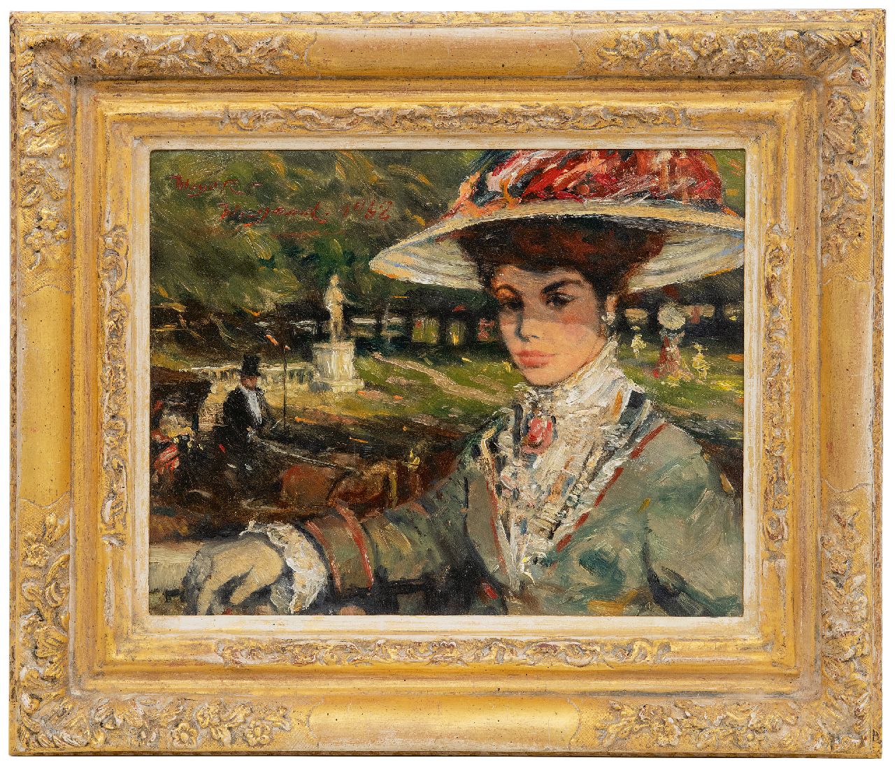 Meyer-Wiegand R.D.  | Rolf Dieter Meyer-Wiegand | Schilderijen te koop aangeboden | In de Jardin du Luxembourg, olieverf op paneel 24,1 x 30,0 cm, gesigneerd linksonder en gedateerd 1962