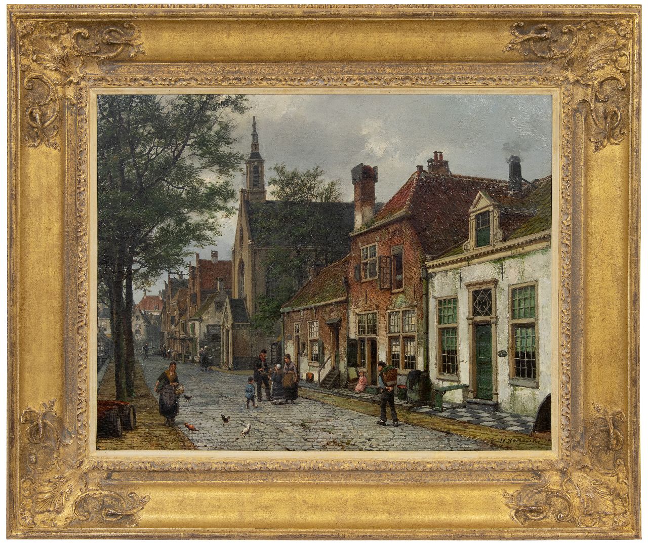 Koekkoek W.  | Willem Koekkoek, Hollands stadsgezicht, olieverf op doek 54,6 x 69,9 cm, gesigneerd rechtsonder