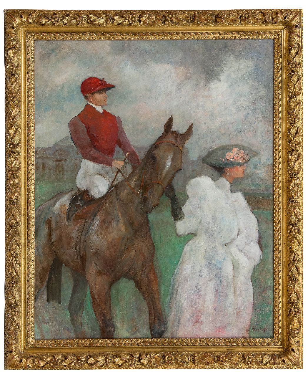 Boulaye A. de La | Antoine de La Boulaye | Schilderijen te koop aangeboden | Na de race, olieverf op doek 100,0 x 80,0 cm, gesigneerd rechtsonder