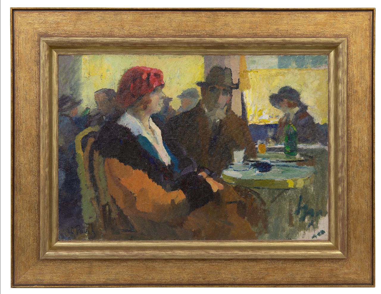 Pavil E.A.  | 'Elie' Anatole Pavil | Schilderijen te koop aangeboden | Au café, olieverf op doek 38,3 x 55,4 cm, gesigneerd linksonder