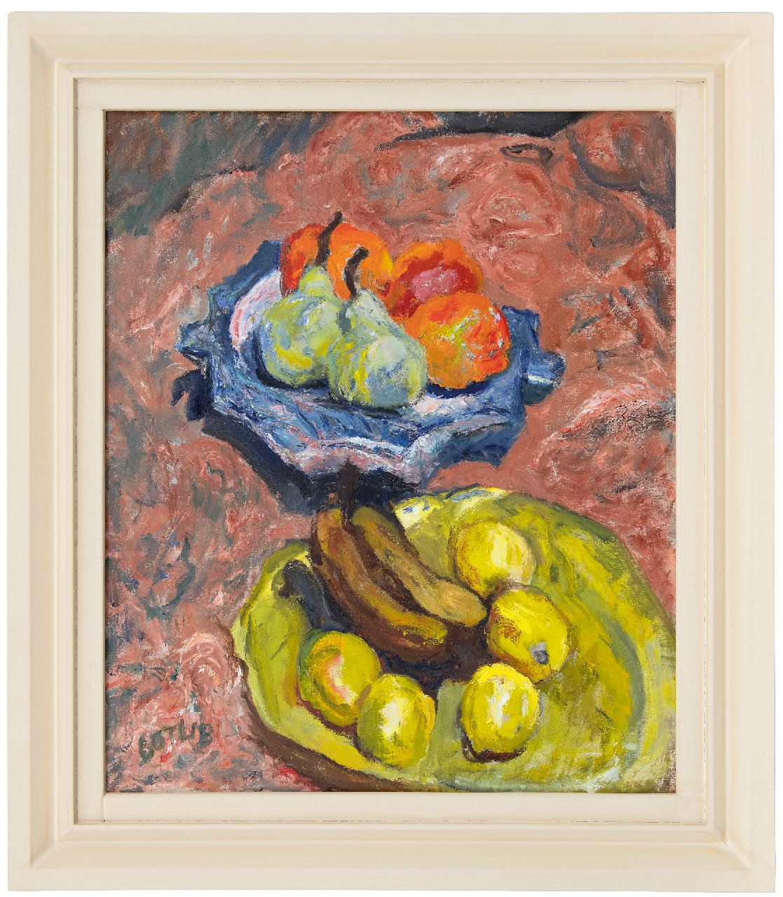 Gotlib H.  | Henryk Gotlib | Schilderijen te koop aangeboden | Fruit in twee schalen, olieverf op doek 76,3 x 63,7 cm, gesigneerd linksonder en te dateren 1962
