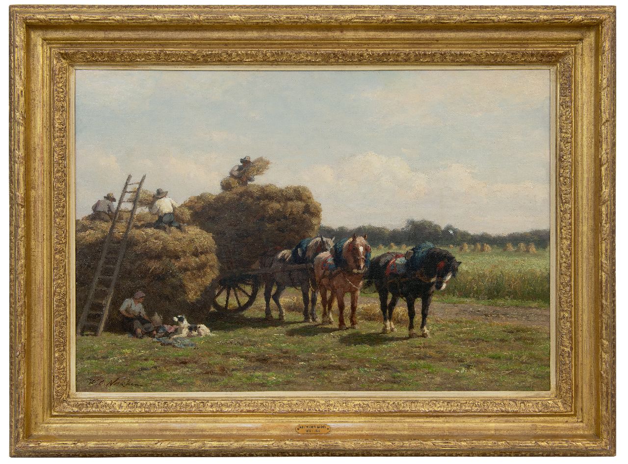 Nakken W.K.  | Willem Karel 'W.C.' Nakken | Schilderijen te koop aangeboden | Hooitijd, olieverf op doek 52,1 x 76,6 cm, gesigneerd linksonder