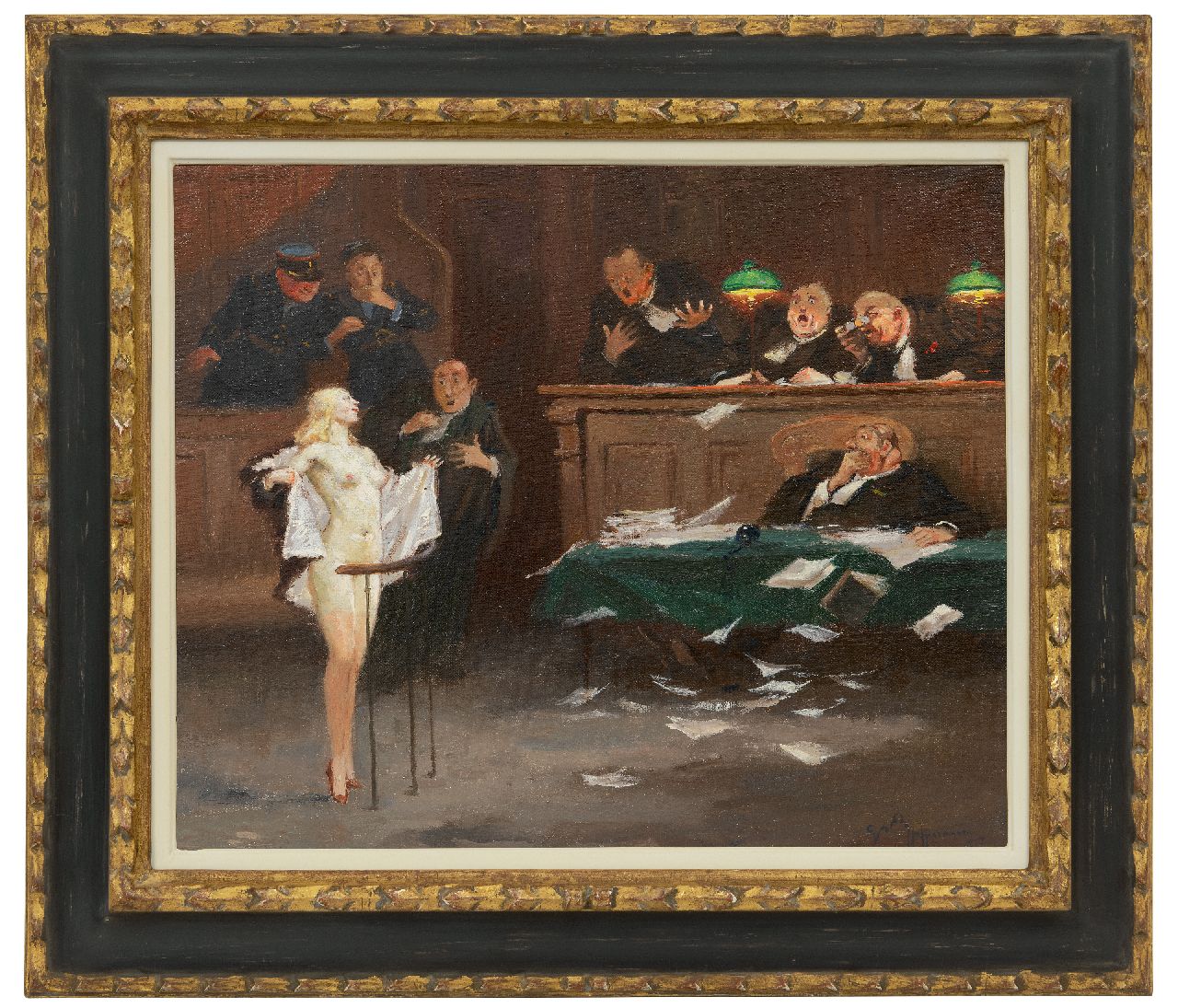 Hoffmann G.  | Gaston Hoffmann | Schilderijen te koop aangeboden | Le dernier argument, olieverf op doek 38,1 x 46,0 cm, gesigneerd rechtsonder