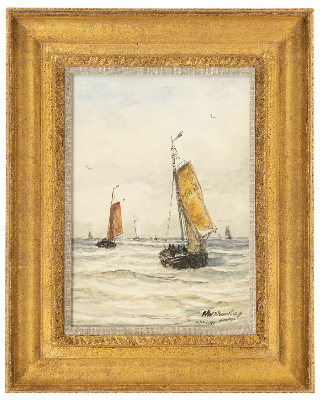Mesdag H.W.  | Hendrik Willem Mesdag, Na de storm, aquarel en gouache op papier 36,6 x 26,7 cm, gesigneerd rechtsonder en gedateerd 30 Mei 97
