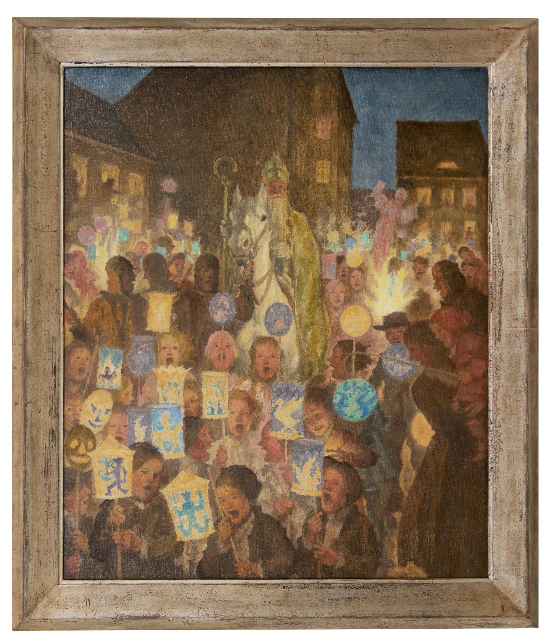 Münzer A.F.T.  | Adolph Franz Theodor 'Adolf' Münzer | Schilderijen te koop aangeboden | Sint-Maarten optocht 1934, olieverf op doek 80,8 x 66,0 cm, gesigneerd verso en verso gedateerd 1934