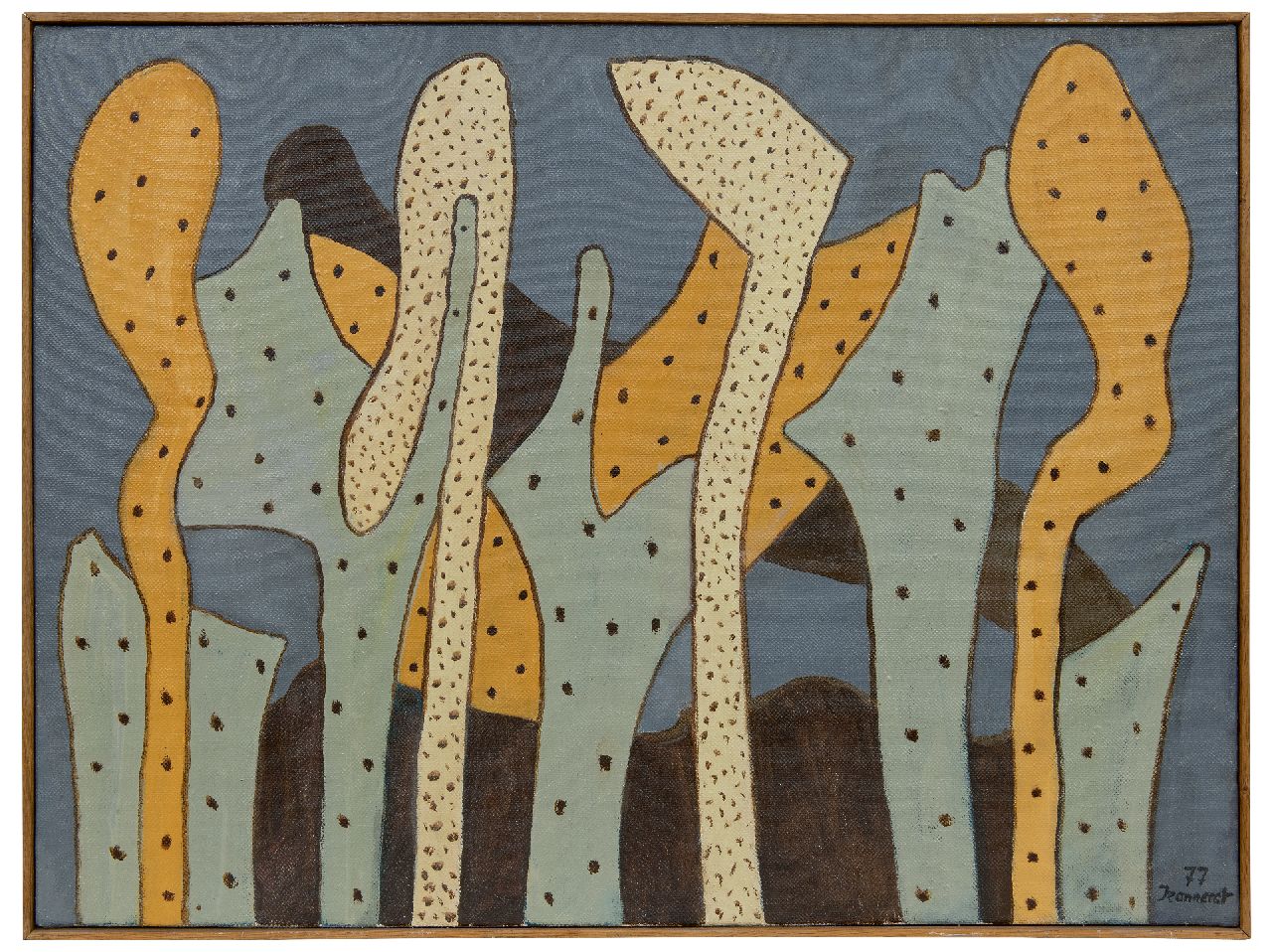 Jeanneret B.  | Blaise Jeanneret | Schilderijen te koop aangeboden | Sans titre, olieverf op doek 60,2 x 81,1 cm, gesigneerd rechtsonder en verso en gedateerd '77