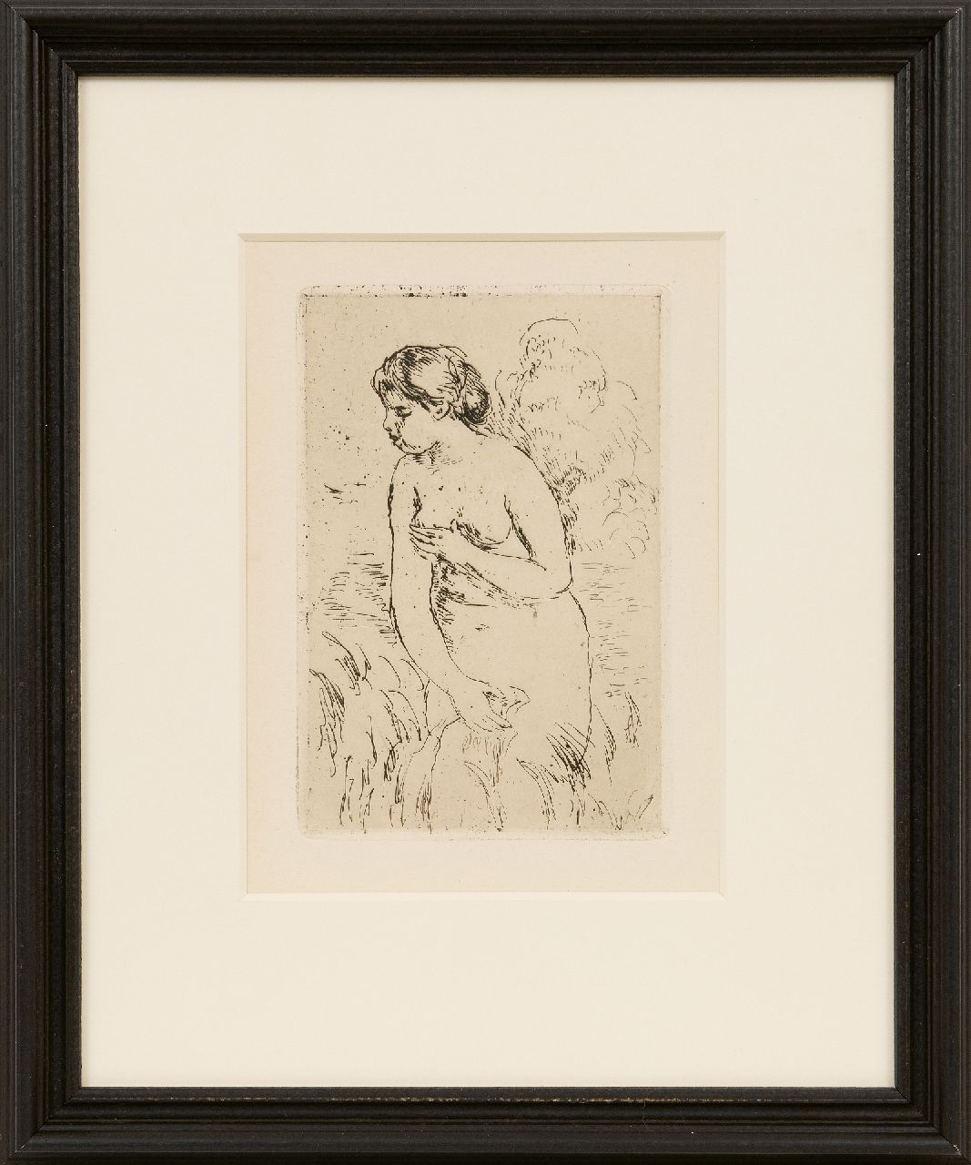 Renoir P.A.  | Pierre 'Auguste' Renoir | Grafiek te koop aangeboden | Baigneuse debout à mi-jambes, ets 16,7 x 11,2 cm, te dateren ca. 1910