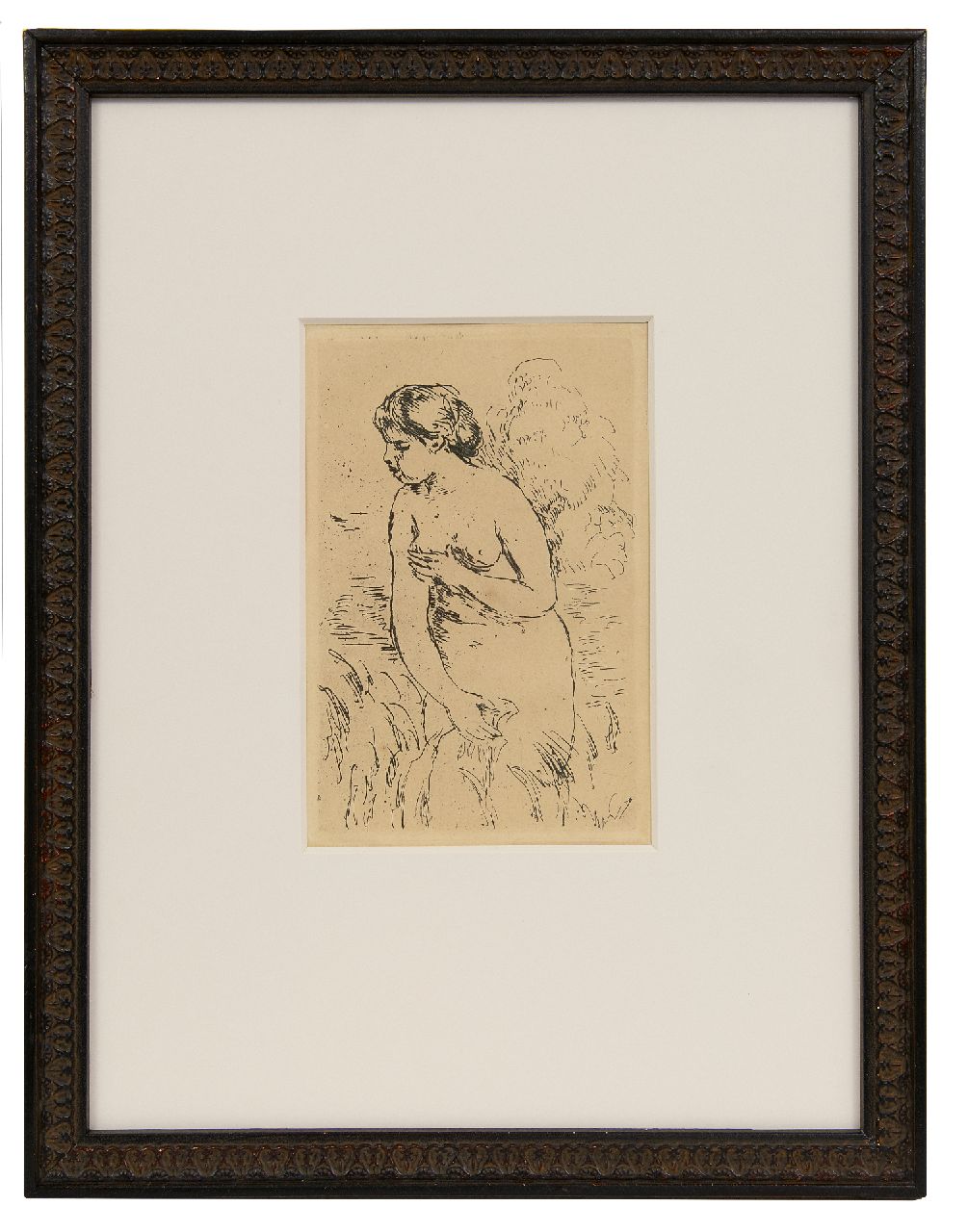 Renoir P.A.  | Pierre 'Auguste' Renoir | Grafiek te koop aangeboden | Baigneuse debout à mi-jambes, ets 16,6 x 11,1 cm, te dateren ca. 1910