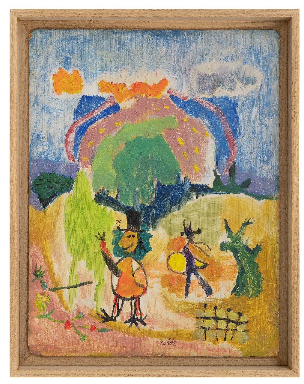 Roëde J.  | Jan Roëde | Schilderijen te koop aangeboden | Zonder titel, olieverf op schildersboard 35,0 x 27,0 cm, gesigneerd middenonder en te dateren ca. 1946-1948