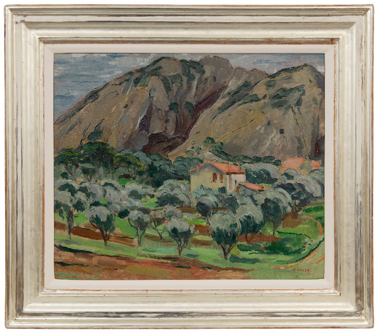 Filarski D.H.W.  | 'Dirk' Herman Willem Filarski | Schilderijen te koop aangeboden | Zuidelijk landschap, olieverf op doek 45,6 x 54,8 cm, gesigneerd rechtsonder en gedateerd '49