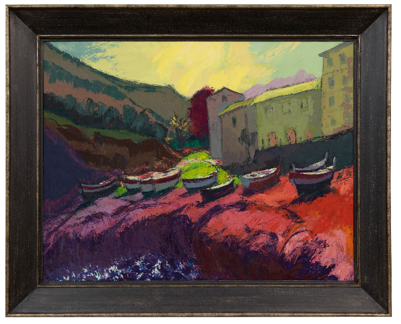 Vries J. de | Jannes de Vries, Porticciolo (Cap Corse), olieverf op doek 70,3 x 90,3 cm, gesigneerd rechtsonder en gedateerd '72