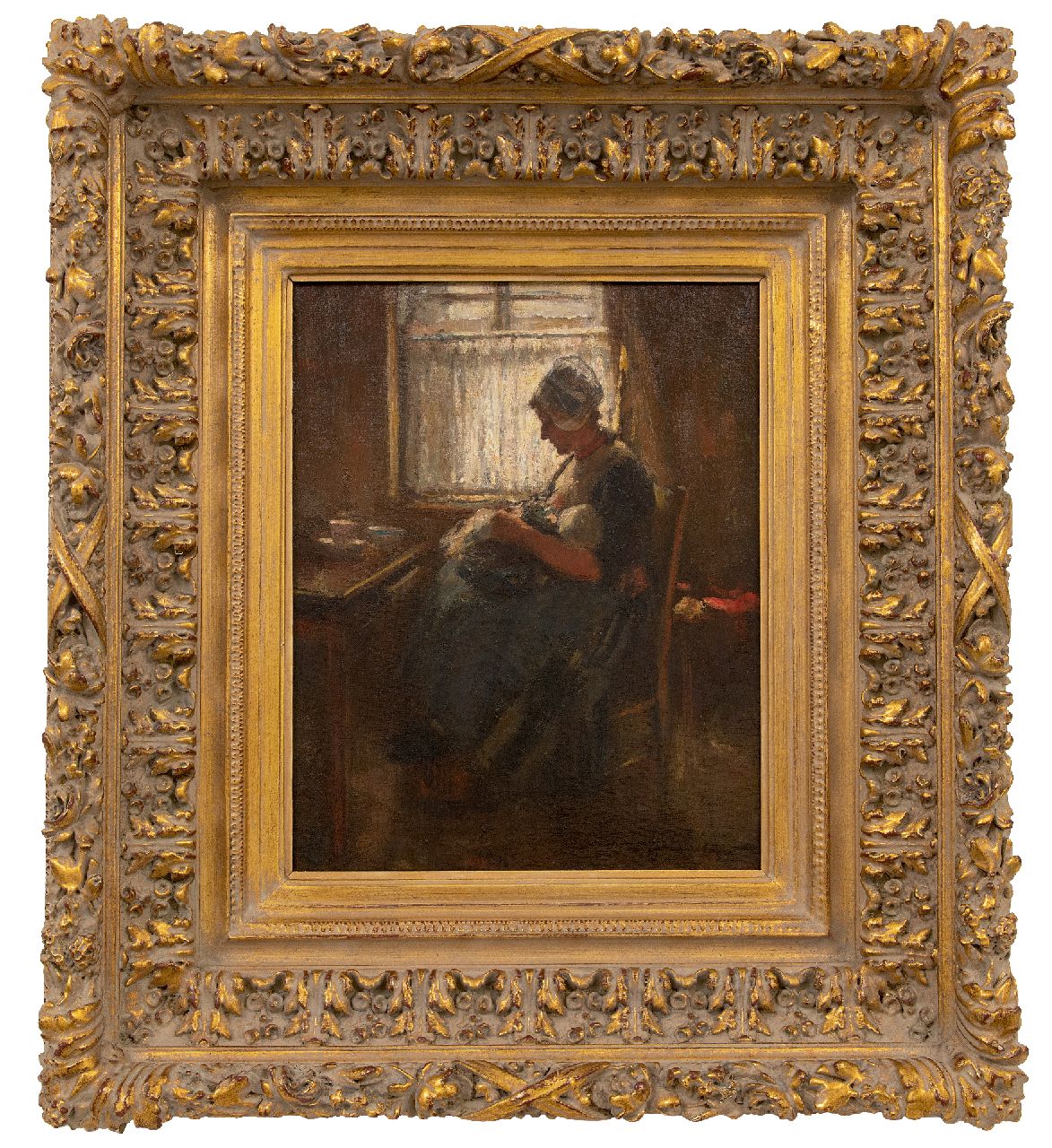 Hutchison R.G.  | Robert Gemmell Hutchison | Schilderijen te koop aangeboden | Volendamse moeder en kind, olieverf op doek 40,7 x 30,5 cm, gesigneerd rechtsonder