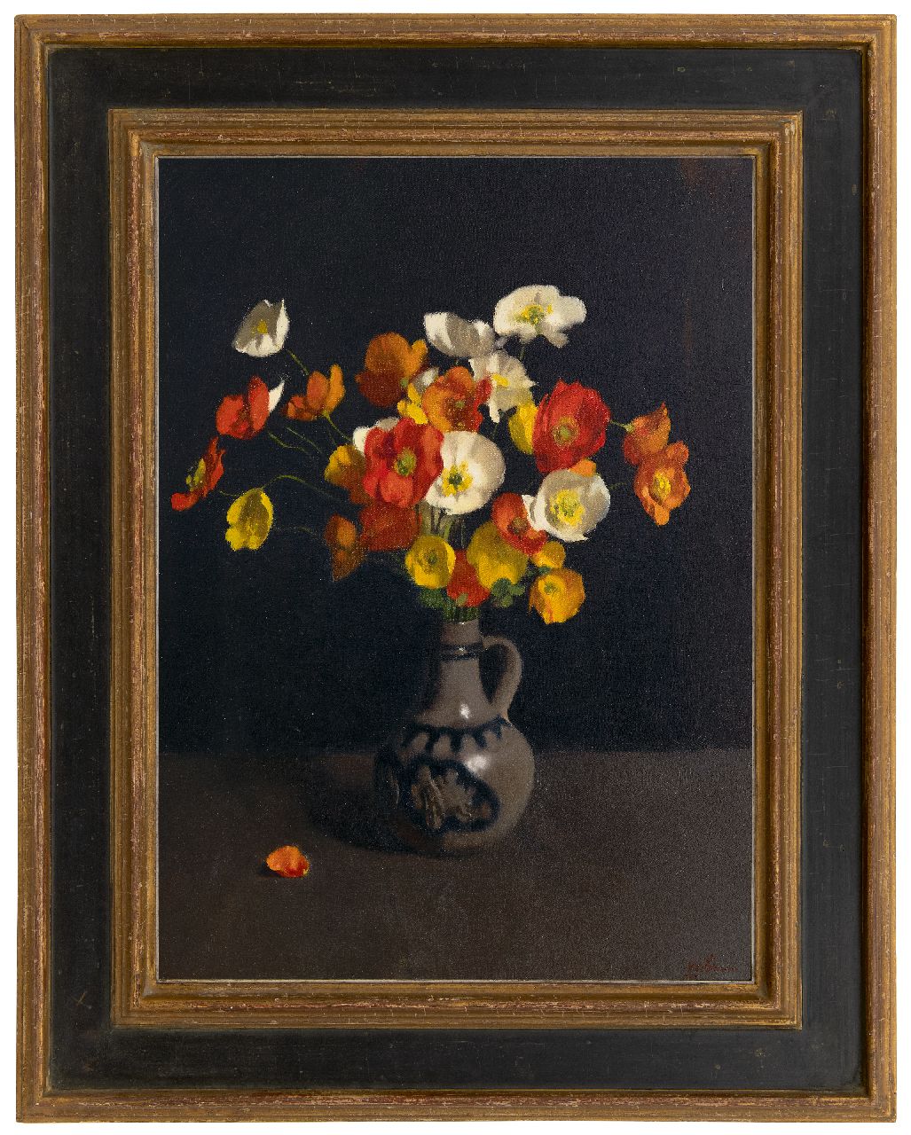 Witsen W.A.  | 'Willem' Arnold Witsen | Schilderijen te koop aangeboden | Klaprozen in een stenen kruik, olieverf op doek 62,4 x 45,8 cm, gesigneerd rechtsonder