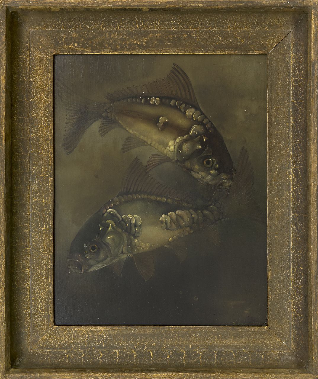 Hoboken J. van | Jacoba 'Jemmy' van Hoboken | Schilderijen te koop aangeboden | Spiegelkarpers, olieverf op paneel 40,2 x 32,3 cm, gesigneerd rechtsonder en gedateerd 1932