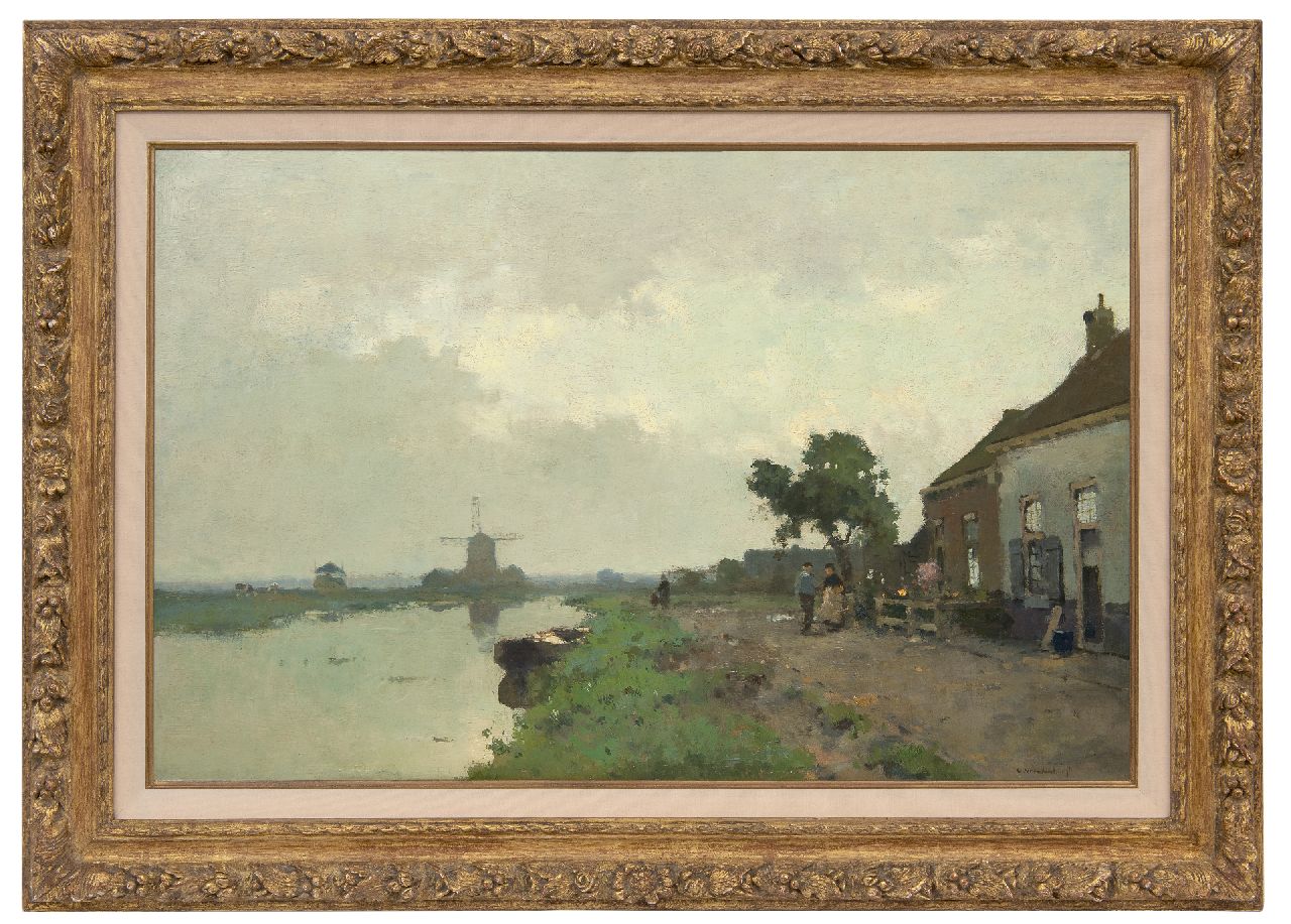Vreedenburgh C.  | Cornelis Vreedenburgh | Schilderijen te koop aangeboden | Vroege morgen aan de vaart, olieverf op doek 58,8 x 90,0 cm, gesigneerd rechtsonder