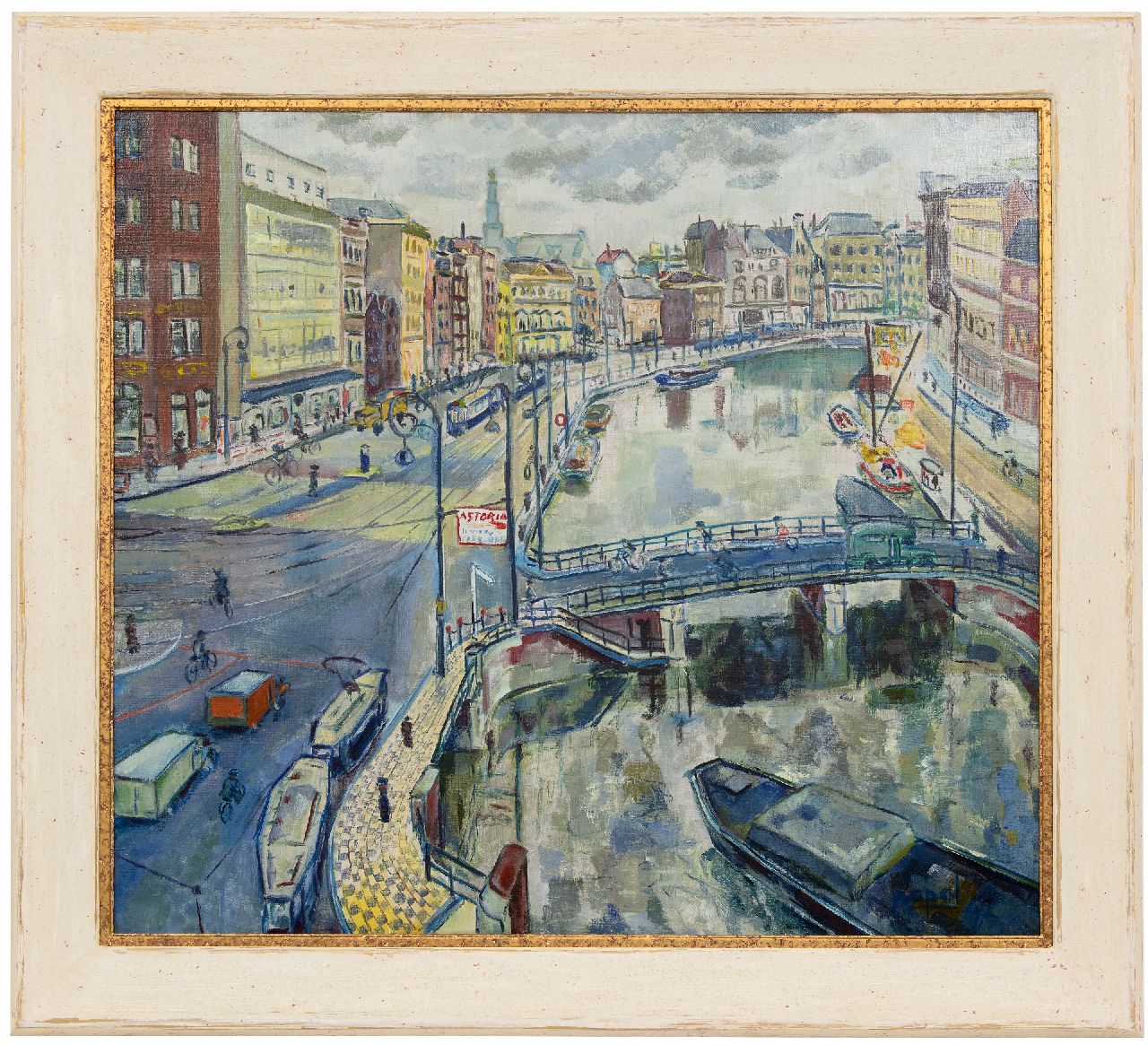 Apol P. | Pieter Apol, Het Rokin, Amsterdam, olieverf op doek 85,0 x 95,1 cm, gesigneerd rechtsonder en gedateerd '42 Apol P. | Pieter Apol, Het Rokin, Amsterdam, olieverf op doek 85,0 x 95,1 cm, gesigneerd rechtsonder en gedateerd '42