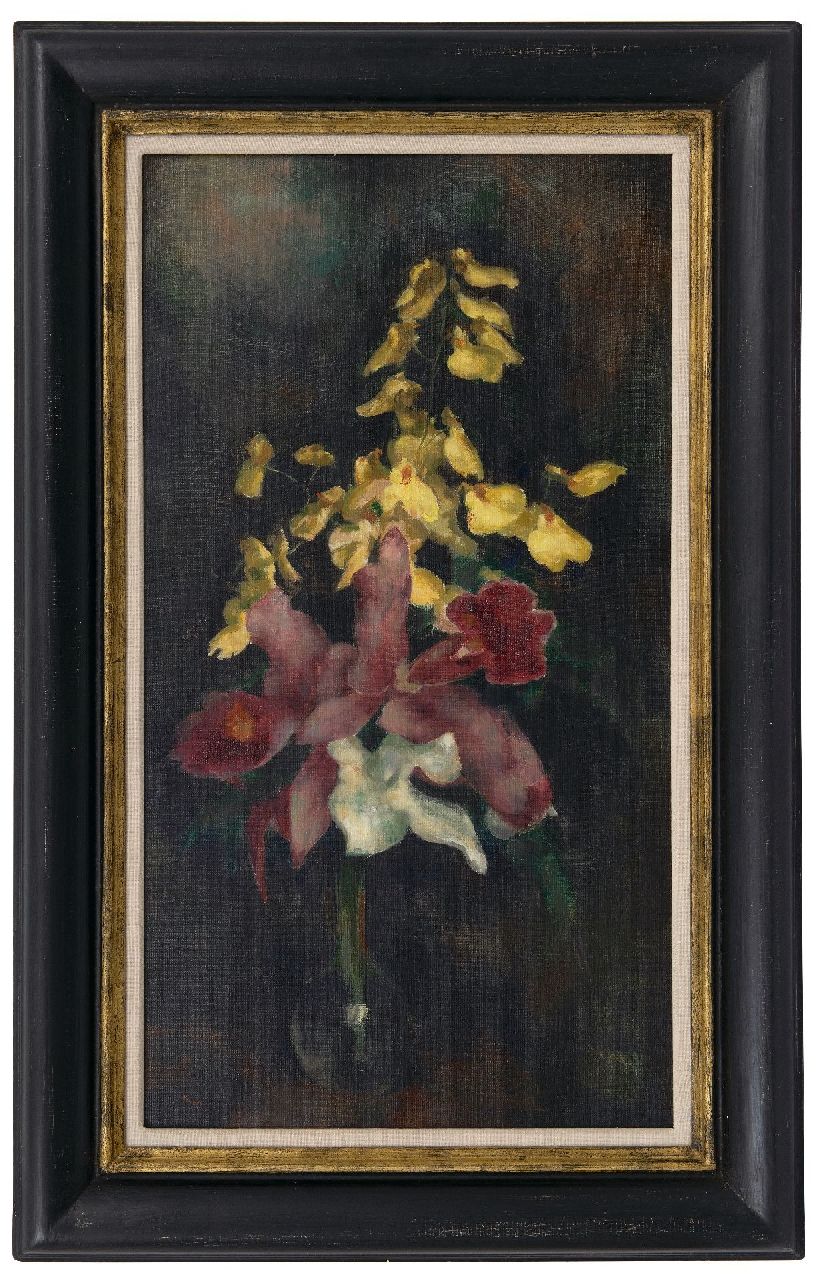 Kelder A.B.  | Antonius Bernardus 'Toon' Kelder | Schilderijen te koop aangeboden | Bloemstilleven, olieverf op doek 67,0 x 37,3 cm, gesigneerd linksonder