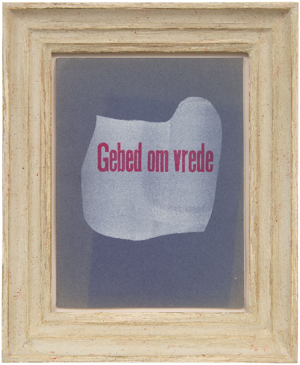 Werkman H.N.  | Hendrik Nicolaas Werkman |  te koop aangeboden | De Blauwe Schuit: Gebed om vrede, sjabloondruk op papier 29,2 x 22,0 cm, gedateerd Mei 1943