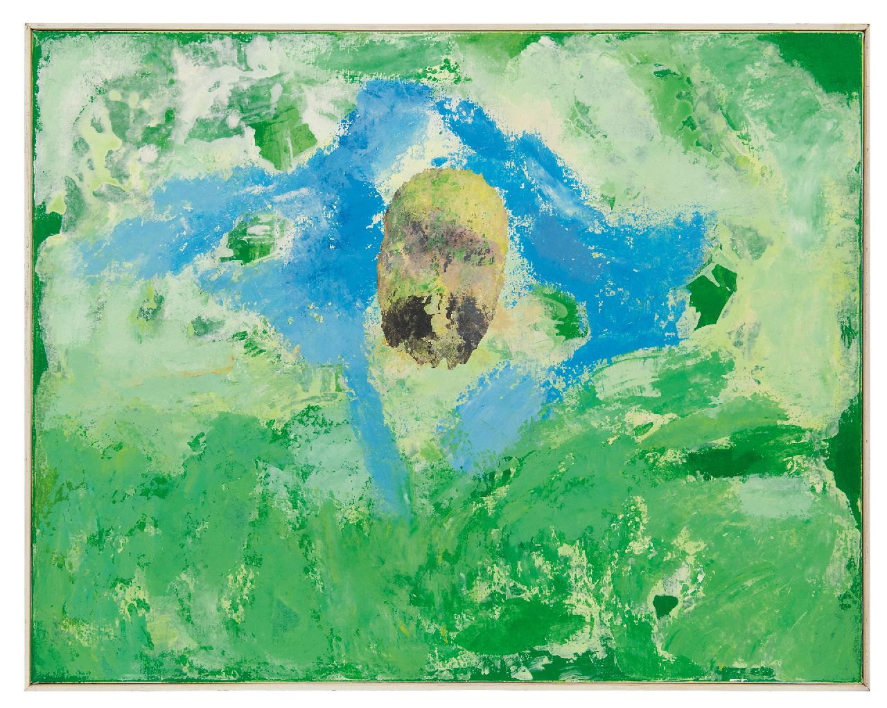 Diederen J.  | Jozef 'Jef' Diederen | Schilderijen te koop aangeboden | Cézanne II, acryl op doek 78,1 x 100,0 cm, gesigneerd verso en verso gedateerd '90