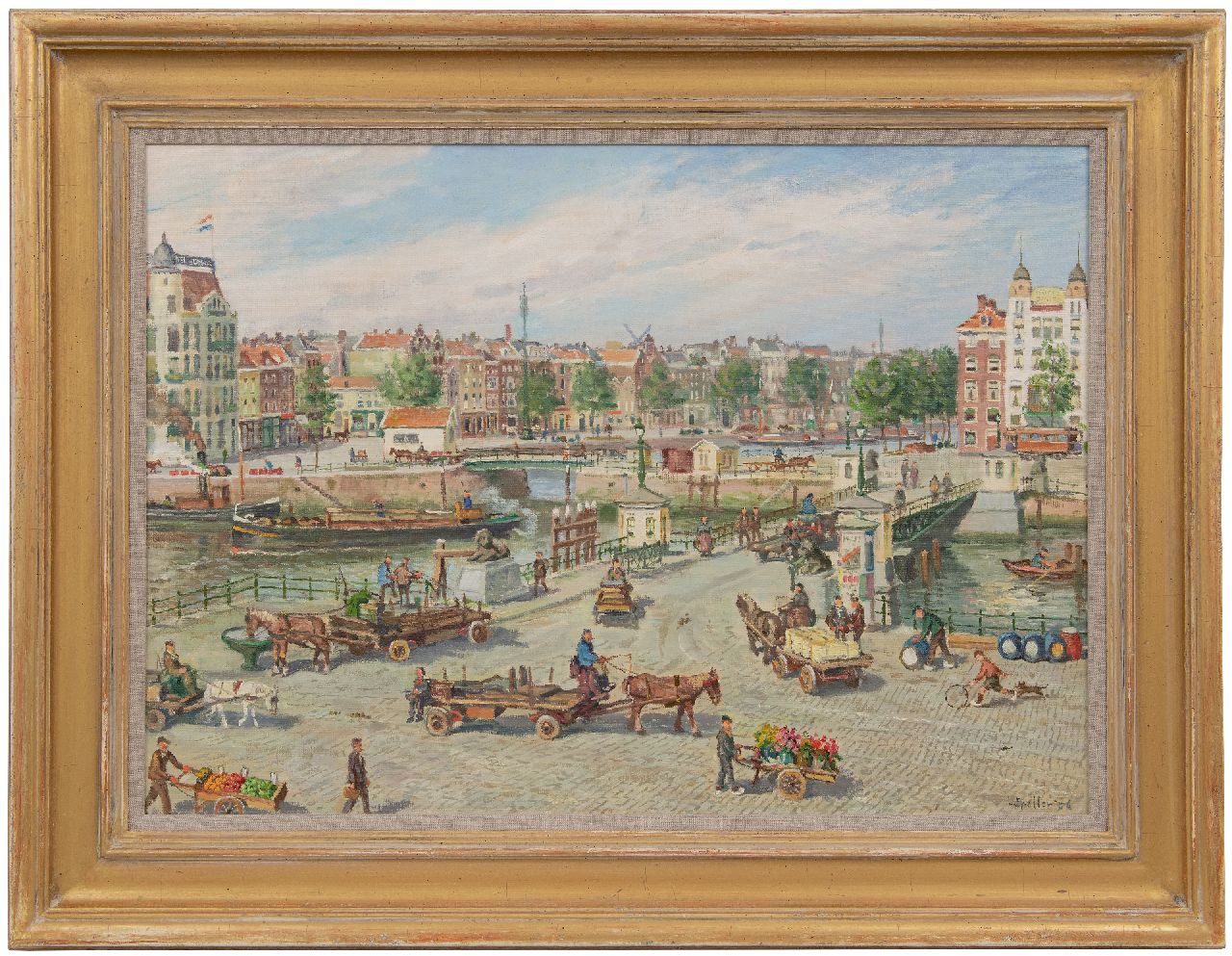 Spetter H.  | Hendrik Spetter | Schilderijen te koop aangeboden | De Spaansekade te Rotterdam, olieverf op doek 50,1 x 70,1 cm, gesigneerd rechtsonder en gedateerd '76