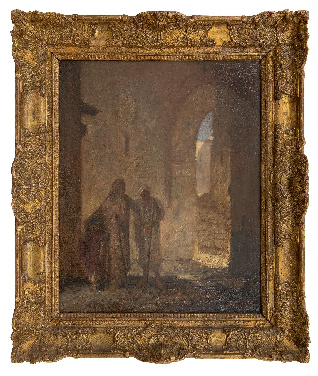 Bauer M.A.J.  | 'Marius' Alexander Jacques Bauer | Schilderijen te koop aangeboden | De blinde bedelaar, olieverf op doek 62,8 x 50,8 cm, gesigneerd rechtsonder