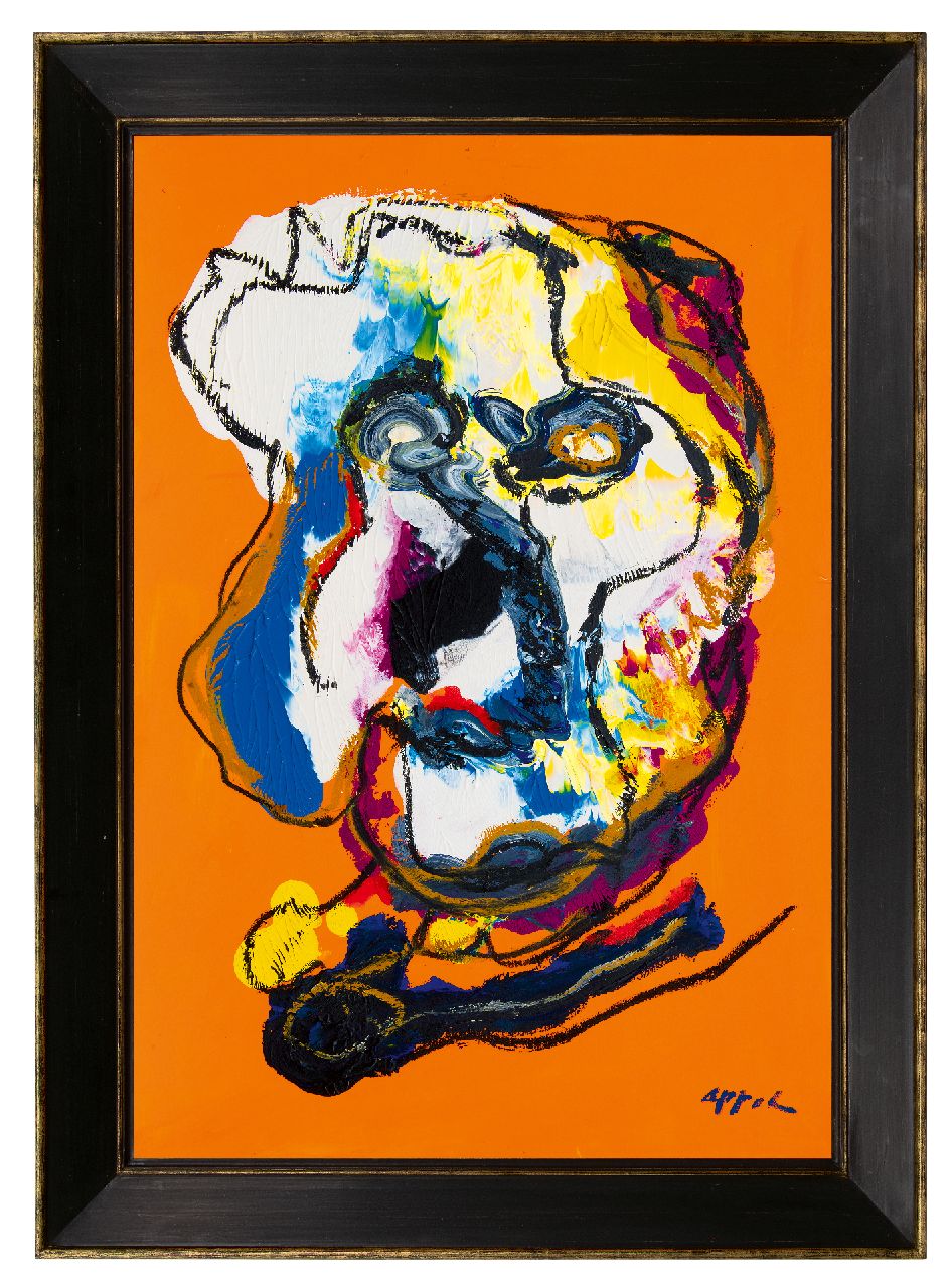 Appel C.K.  | Christiaan 'Karel' Appel | Schilderijen te koop aangeboden | Zonder titel, acryl op papier op doek 111,9 x 77,1 cm, gesigneerd rechtsonder