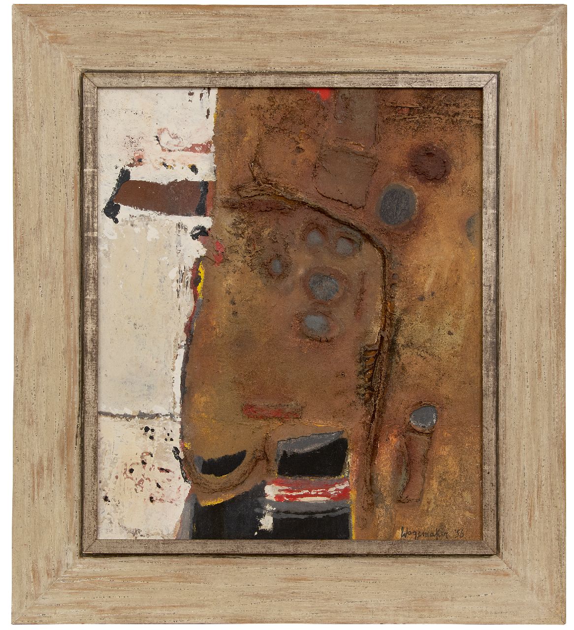 Wagemaker A.B.  | Adriaan Barend 'Jaap' Wagemaker | Schilderijen te koop aangeboden | Spaanse aarde, gemengde techniek op doek 65,3 x 55,5 cm, gesigneerd rechtsonder en gedateerd '56