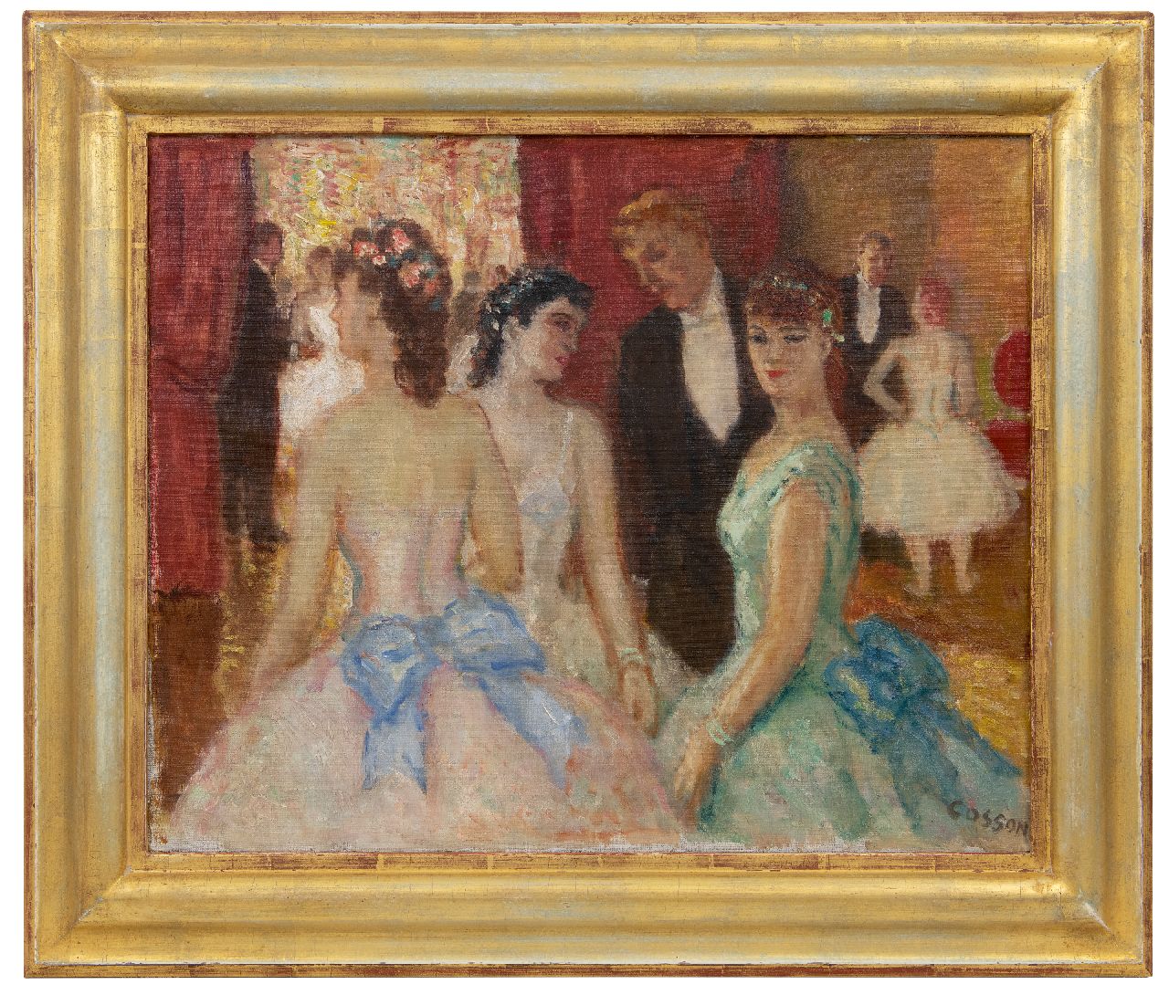 Cosson J.L.M.  | Jean Louis 'Marcel' Cosson | Schilderijen te koop aangeboden | Na de balletvoorstelling, olieverf op doek 50,2 x 61,0 cm, gesigneerd rechtsonder