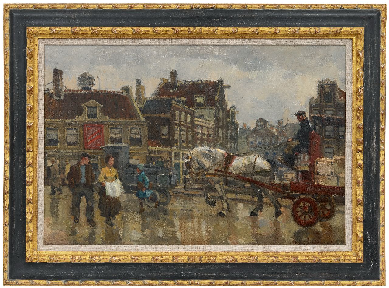 Langeveld F.A.  | Franciscus Arnoldus 'Frans' Langeveld | Schilderijen te koop aangeboden | Brug in Amsterdam, olieverf op doek 40,5 x 61,0 cm, gesigneerd rechtsonder