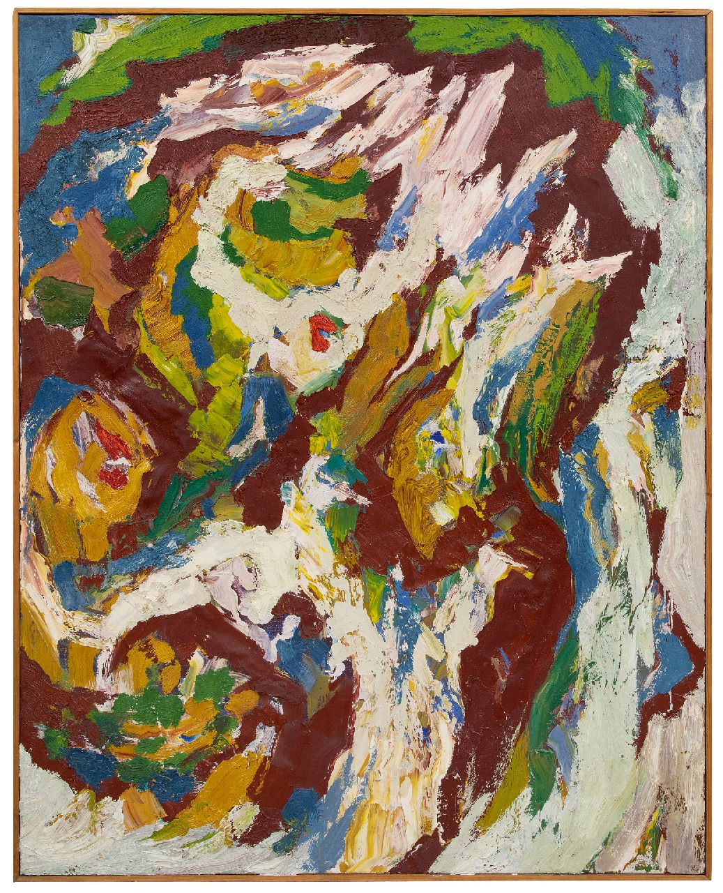 Hunziker F.  | Frieda Hunziker | Schilderijen te koop aangeboden | Compositie, olieverf op doek 124,9 x 100,1 cm, te dateren 1961