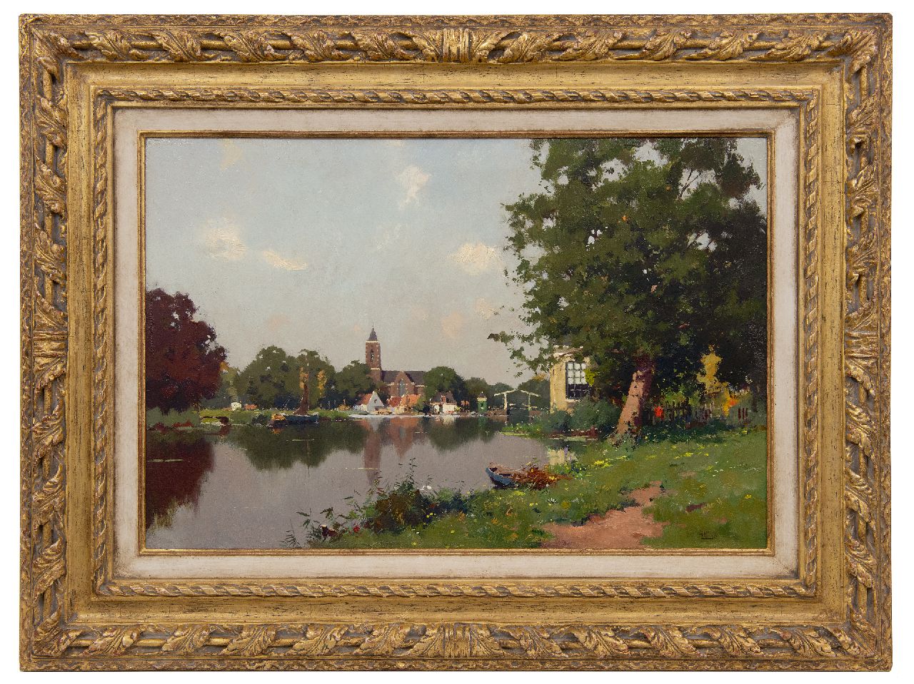 Ligtelijn E.J.  | Evert Jan Ligtelijn | Schilderijen te koop aangeboden | Gezicht op Loenen, olieverf op paneel 39,7 x 59,8 cm, gesigneerd rechtsonder