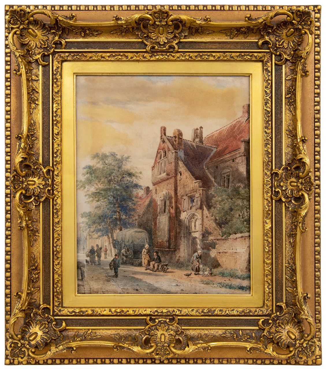 Springer C.  | Cornelis Springer | Aquarellen en tekeningen te koop aangeboden | Het Oude Gasthuisklooster te Hasselt, inkt en aquarel op papier 42,7 x 33,6 cm, gesigneerd linksonder en gedateerd '63
