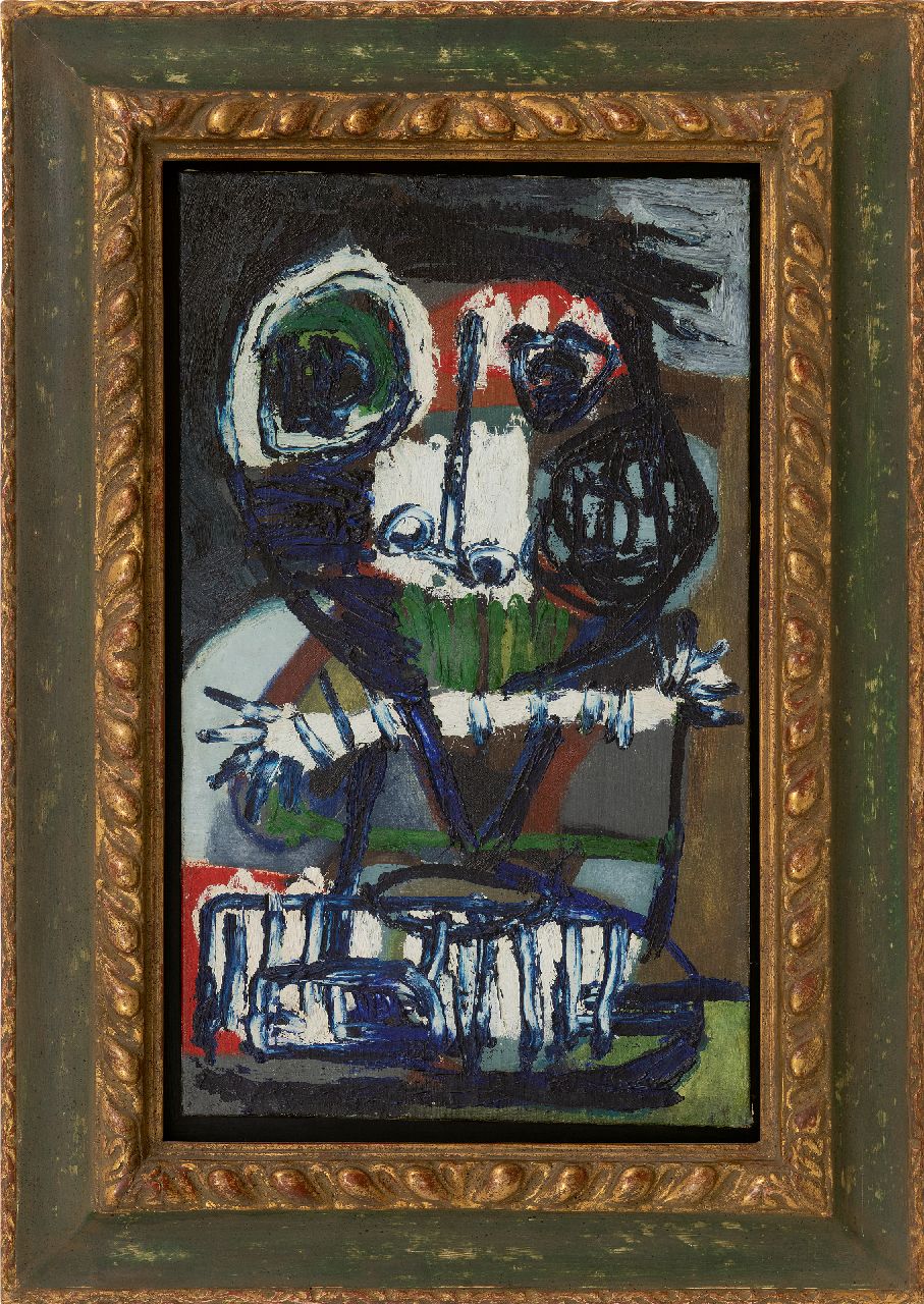 Appel C.K.  | Christiaan 'Karel' Appel | Schilderijen te koop aangeboden | Le Roi Mage, olieverf op doek 53,5 x 32,1 cm, gesigneerd linksboven en te dateren 1952-1953