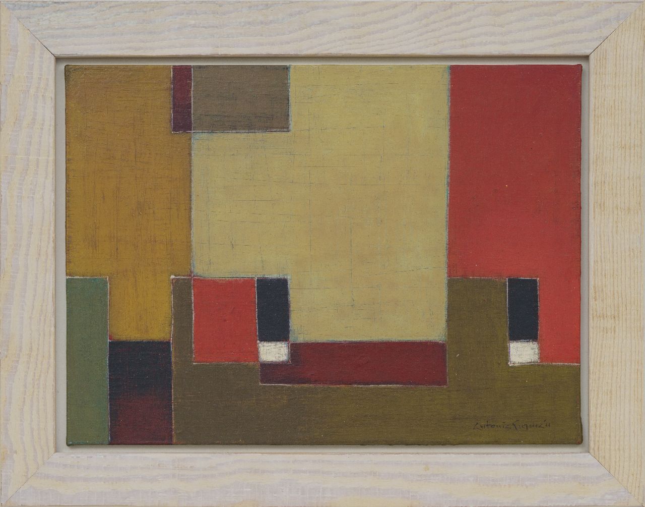 Guzmán A.  | Antonia Guzmán, Sterke band, acryl op board 17,8 x 24,2 cm, gesigneerd rechtsonder en gedateerd '11