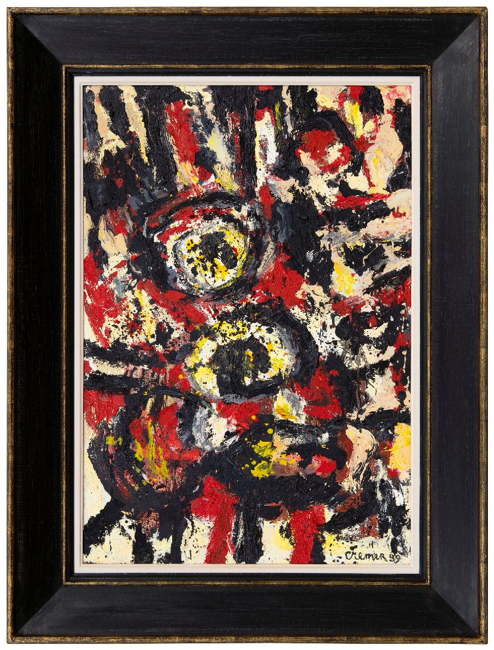 Cremer J.  | Jan Cremer | Schilderijen te koop aangeboden | Zonder titel, olieverf op doek 65,2 x 45,1 cm, gesigneerd rechtsonder en gedateerd '59  VERKOCHT